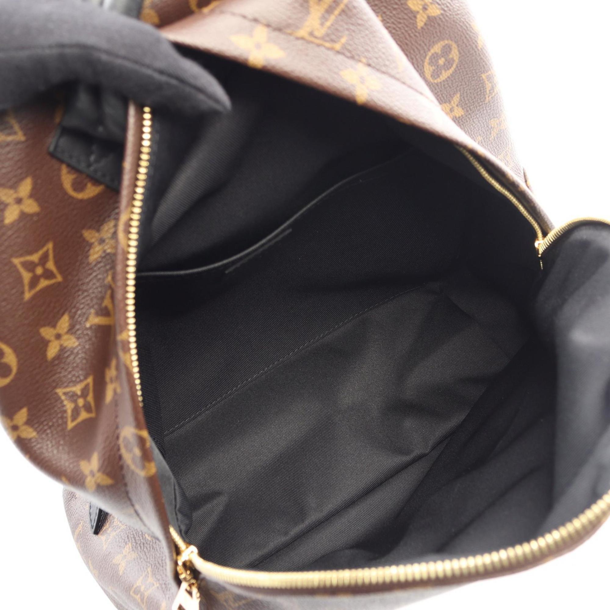 Louis Vuitton Brown Coated Canvas Leather Backpack Handbag (Pre-Owned)