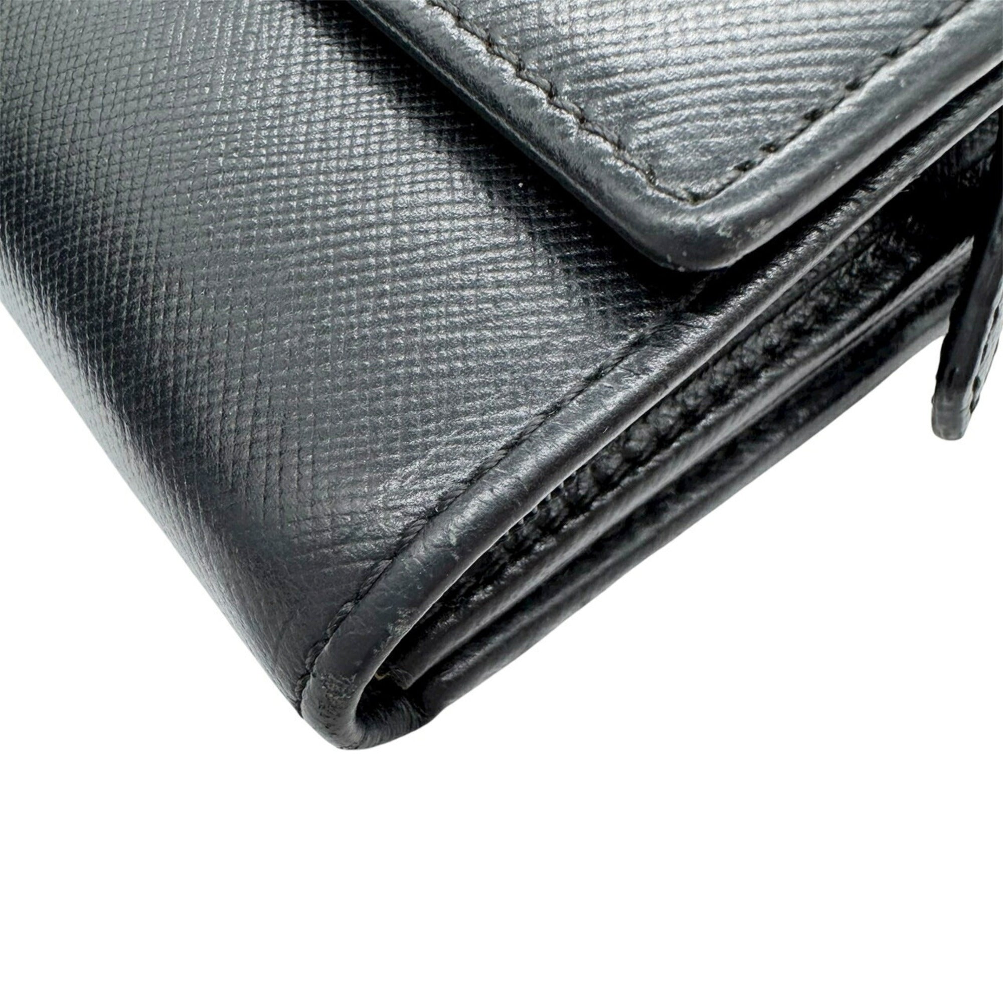 Vivienne Westwood Black Leather Long Wallet (Bi-Fold) (Pre-Owned)