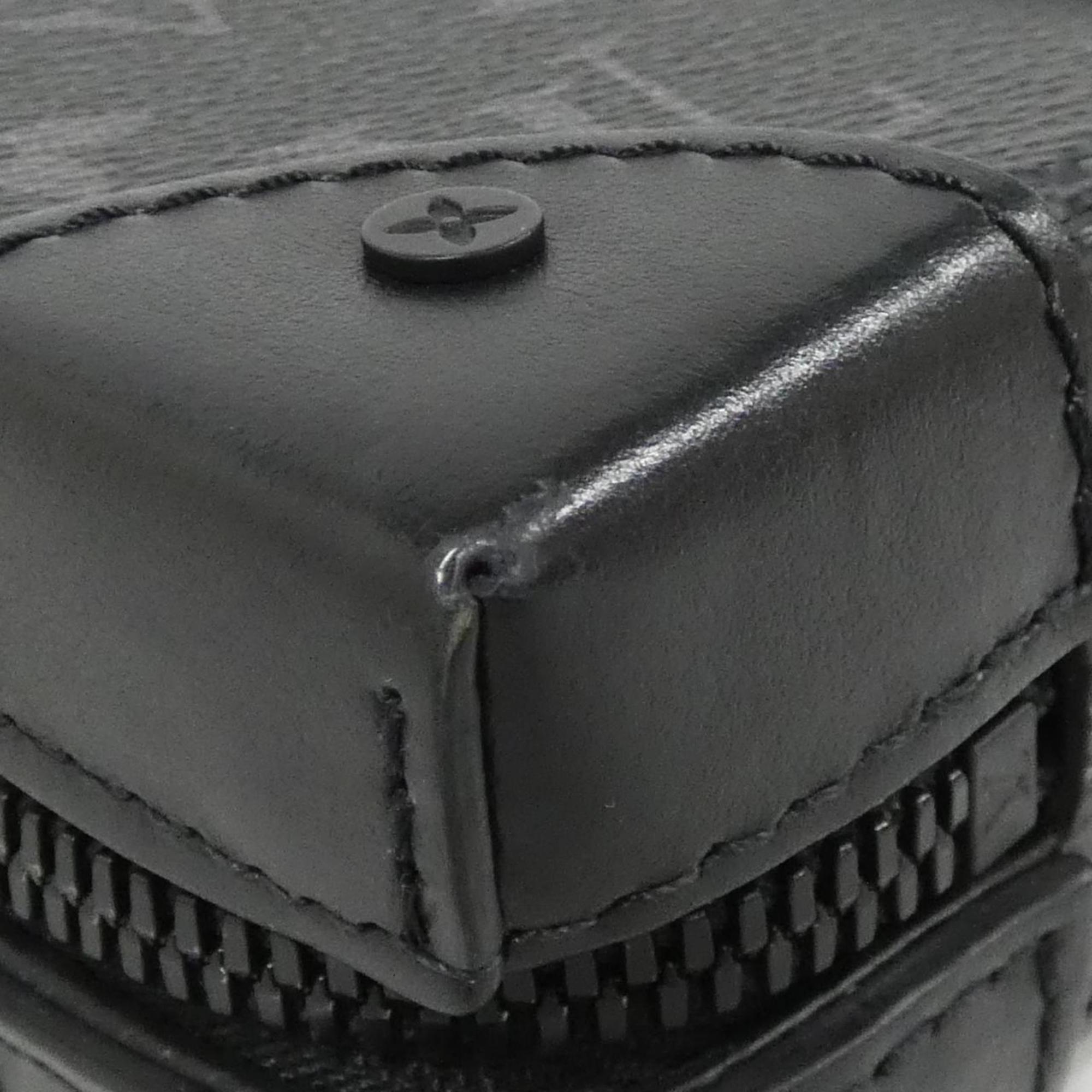 Louis Vuitton Black Coated Canvas Shoulder Bag (Pre-Owned)