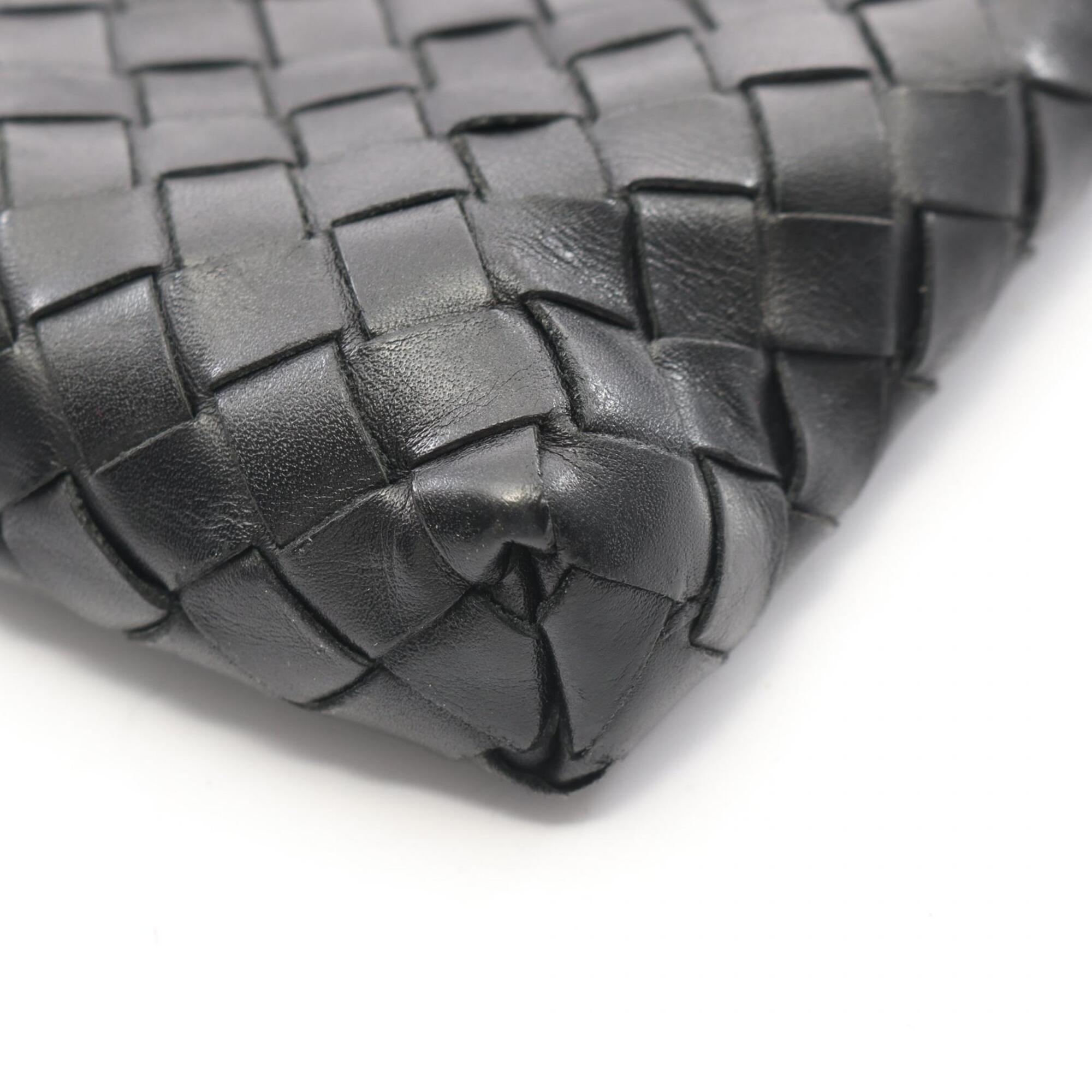 Bottega Veneta Intrecciato Black Intrecciato Handbag Shoulder Bag (Pre-Owned)
