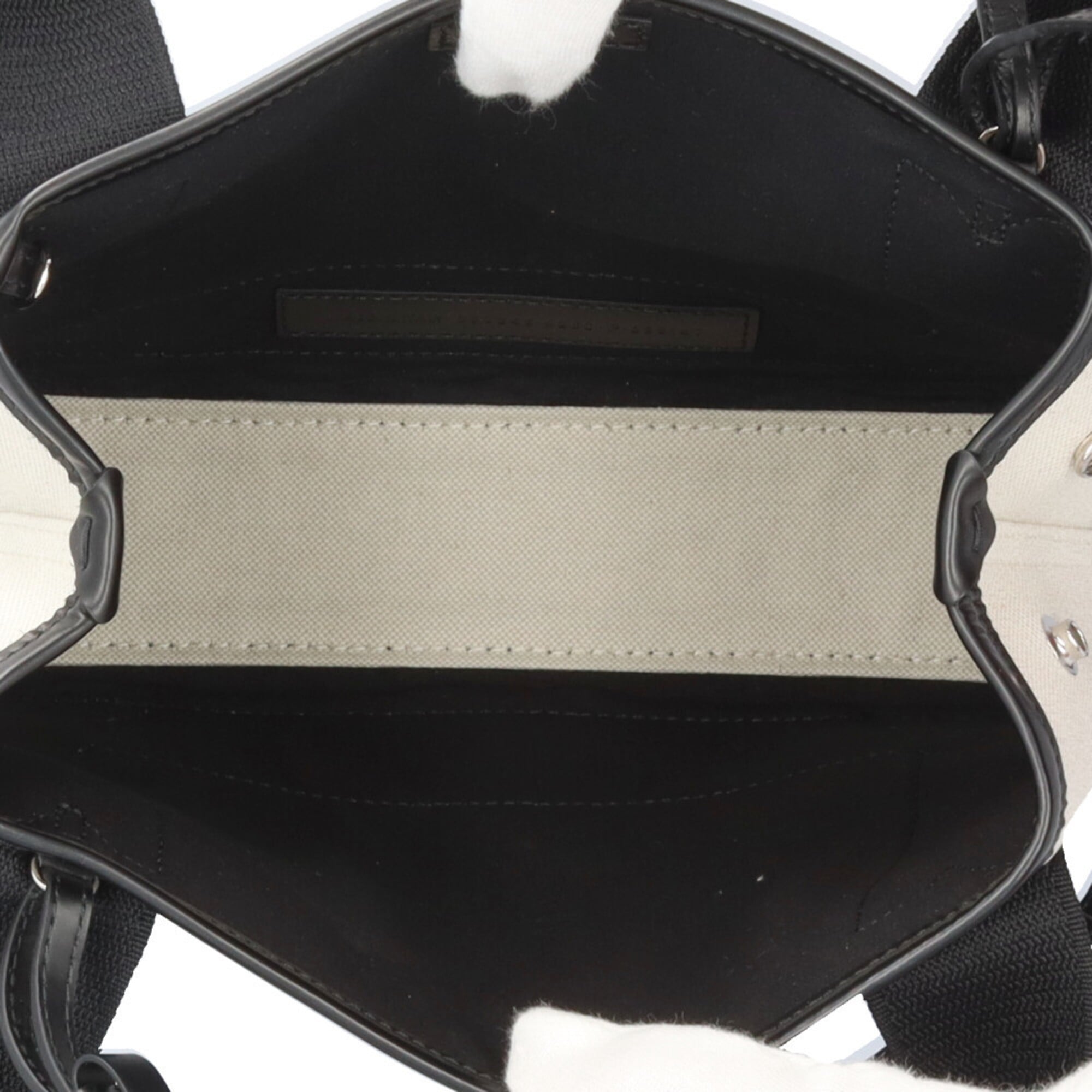 Balenciaga Black Canvas Leather Handbag Shoulder Bag (Pre-Owned)