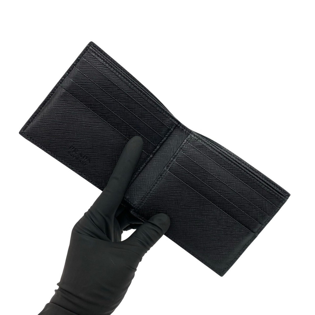 Prada Black Leather Wallet (Bi-Fold) (Pre-Owned)