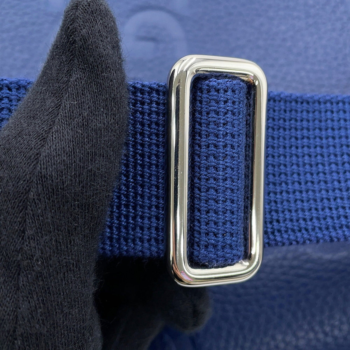 Gucci Blue Leather Handbag Sling Bag (Pre-Owned)