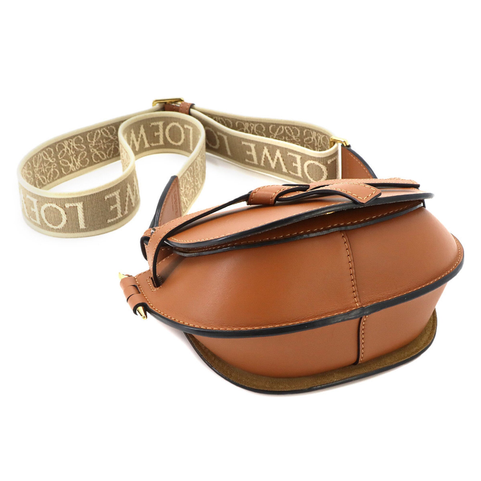 Loewe Brown Leather Handbag Shoulder Bag (Pre-Owned)