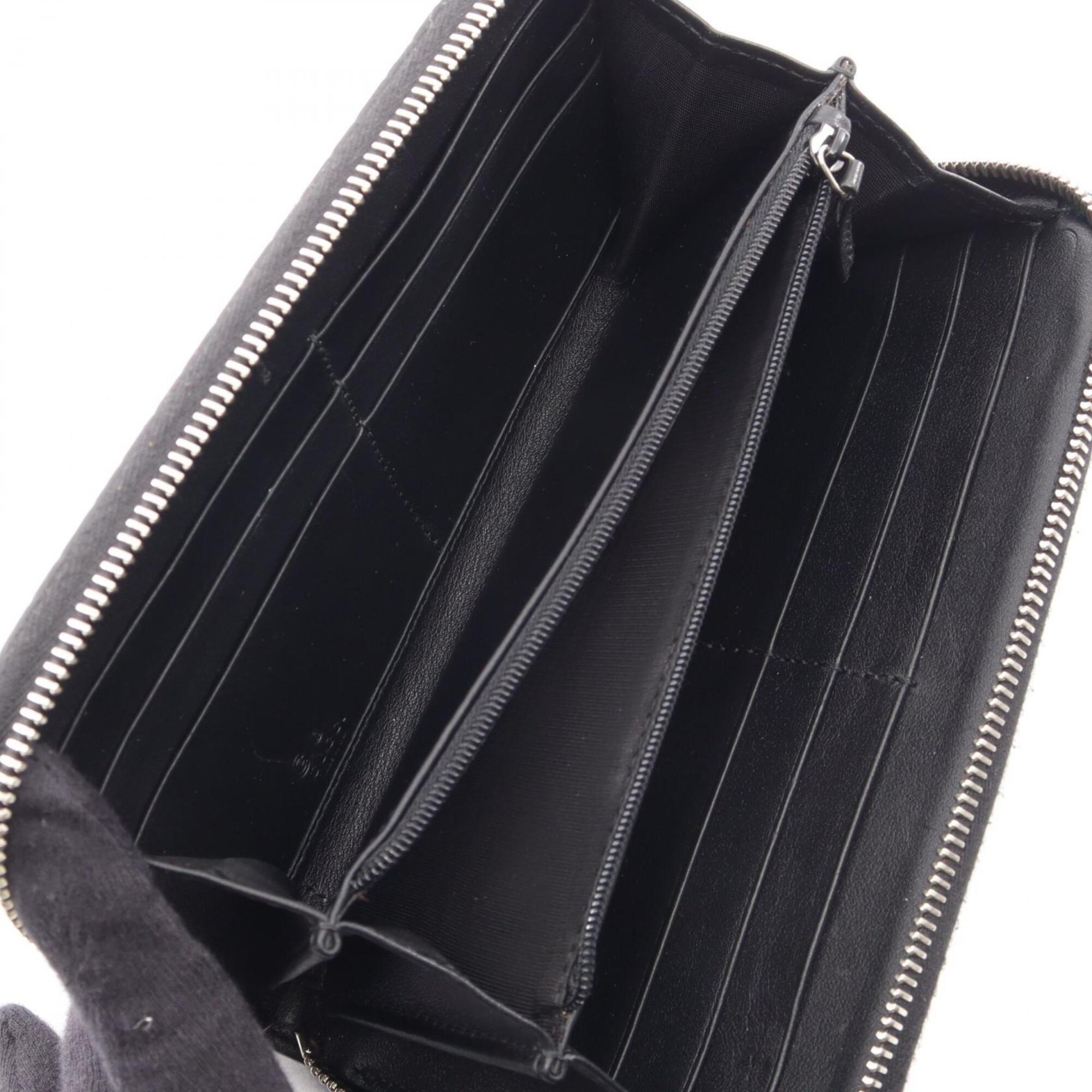 Gucci Black Leather Long Wallet (Bi-Fold) (Pre-Owned)