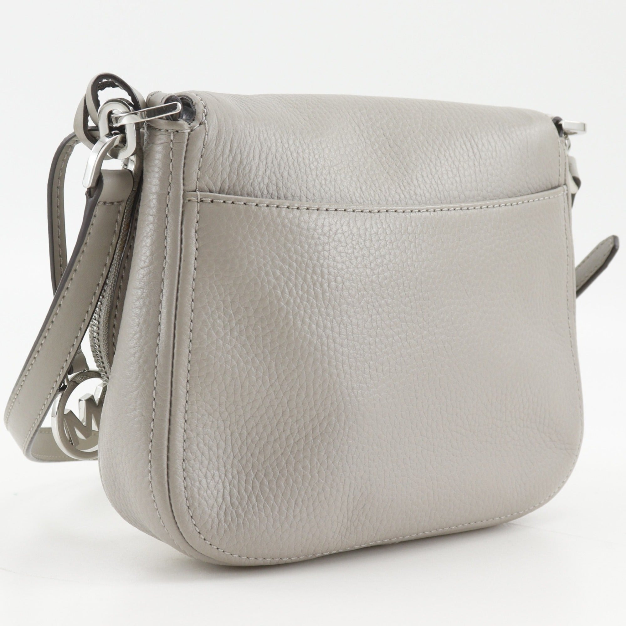 Michael Kors Gray Leather Shoulder Bag (Pre-Owned)