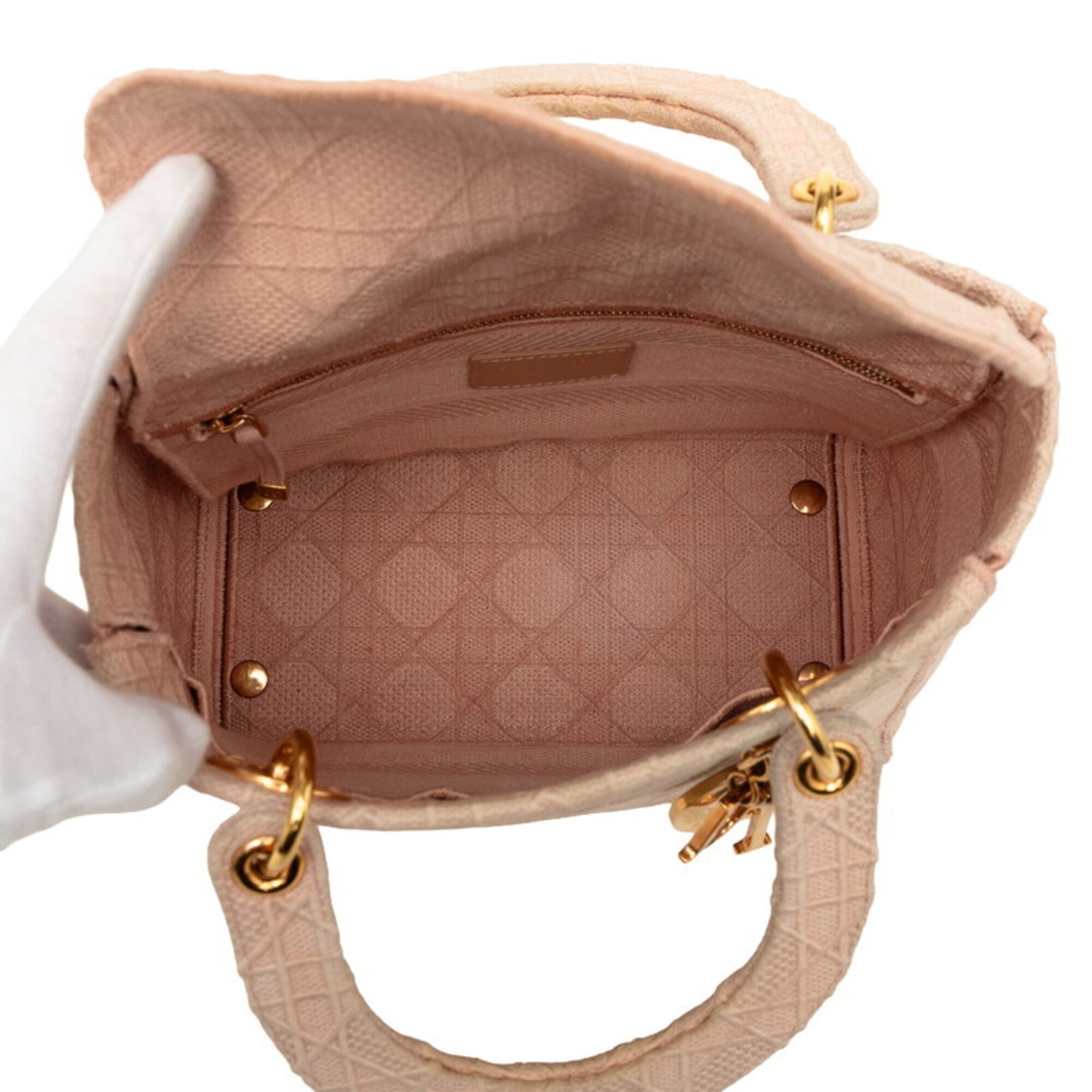 Christian Dior Pink Canvas Handbag Shoulder Bag (Pre-Owned)