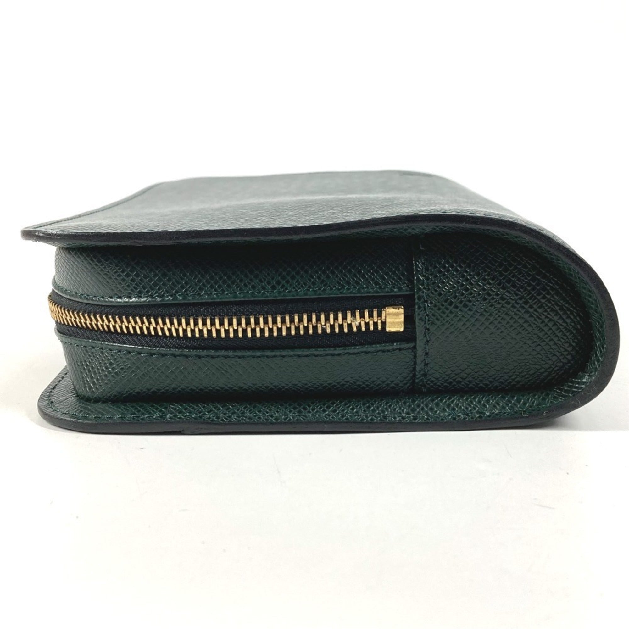 Louis Vuitton Episea Khaki Taiga Leather Leather Clutch Bag Handbag Pouch (Pre-Owned)