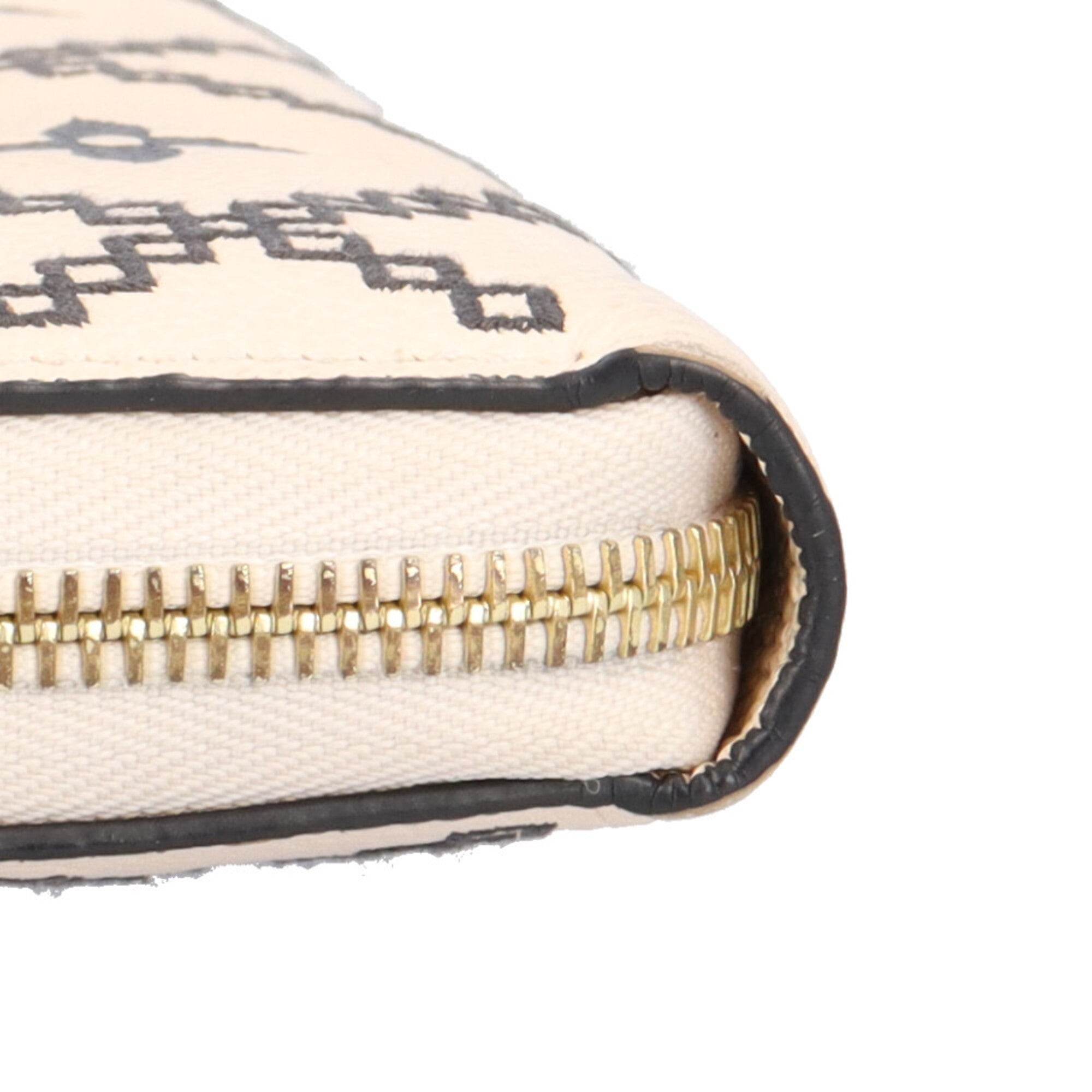 Louis Vuitton Monogram Empreinte Beige Leather Long Wallet (Bi-Fold) (Pre-Owned)