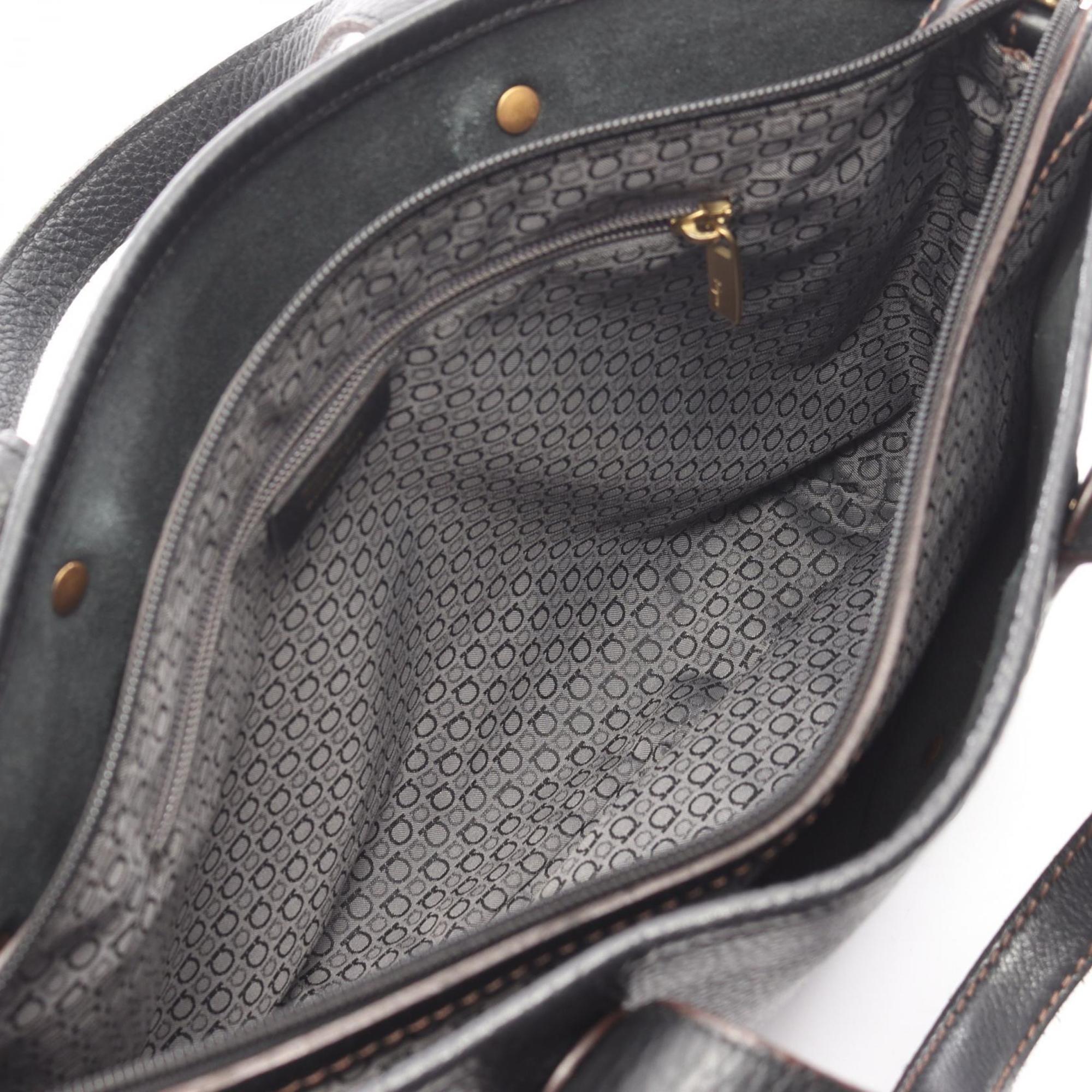 Salvatore Ferragamo Brown Leather Handbag (Pre-Owned)