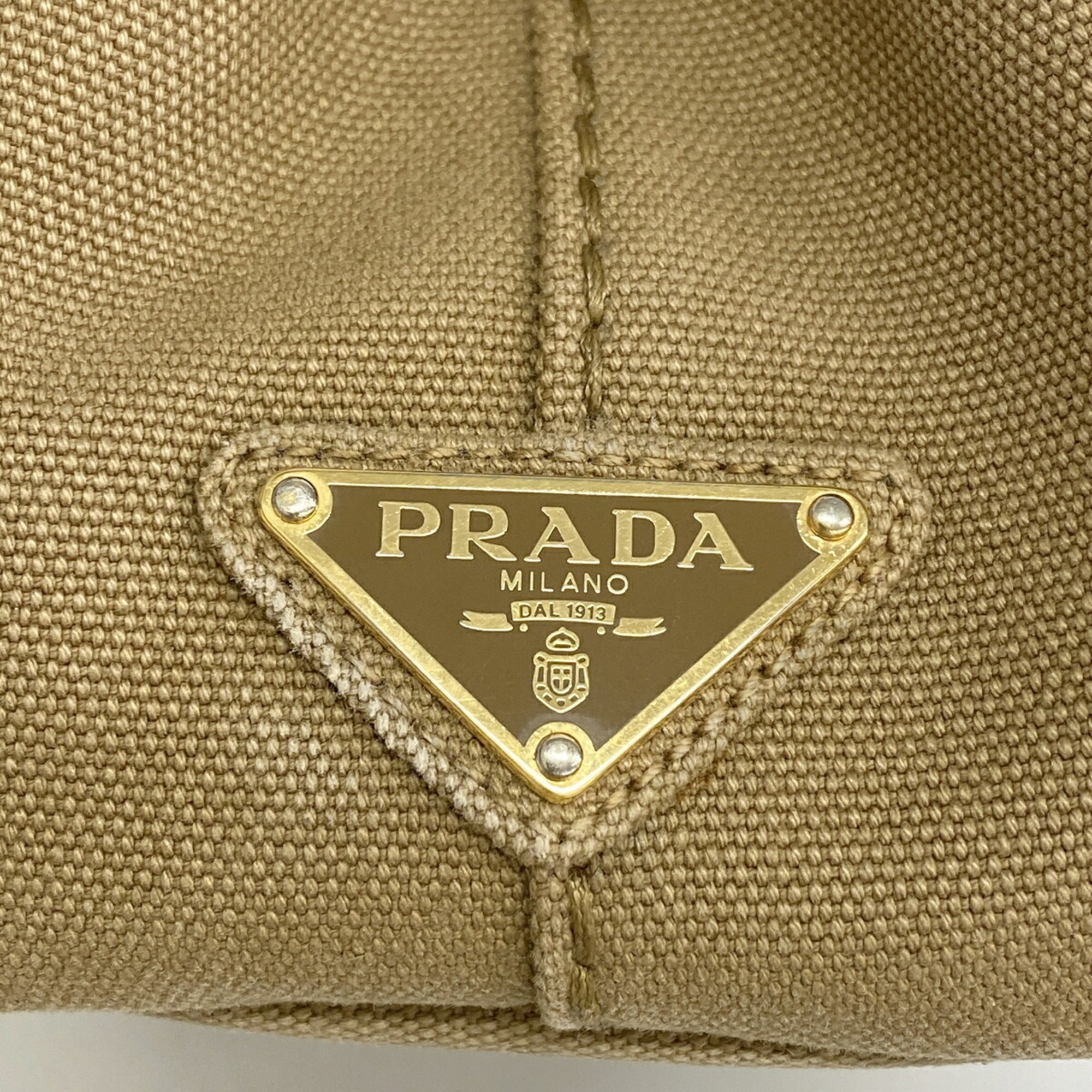 Prada Brown Canvas Tote Bag (Pre-Owned)