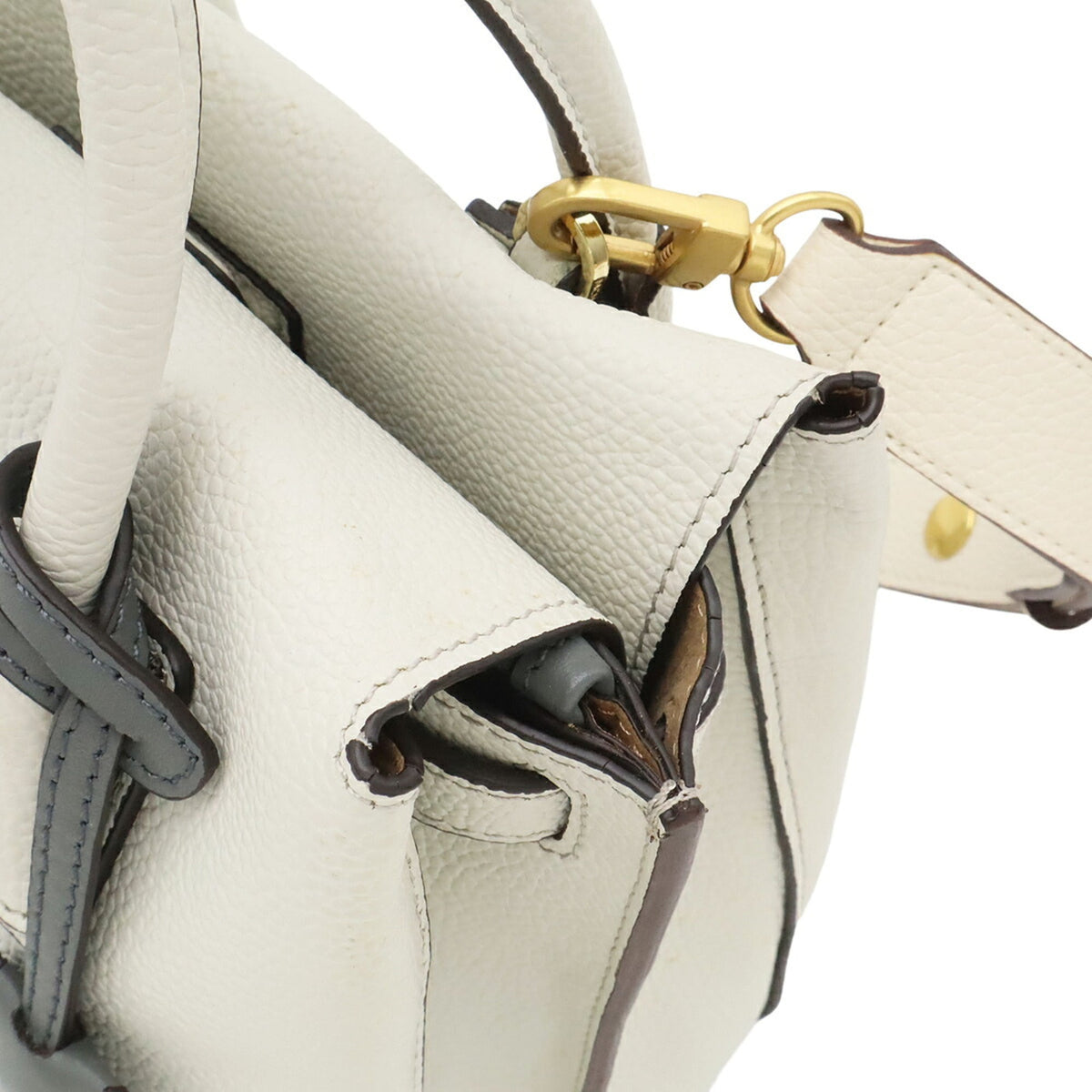Mcm Ivory Off-White Leather Handbag Shoulder Bag (Pre-Owned)
