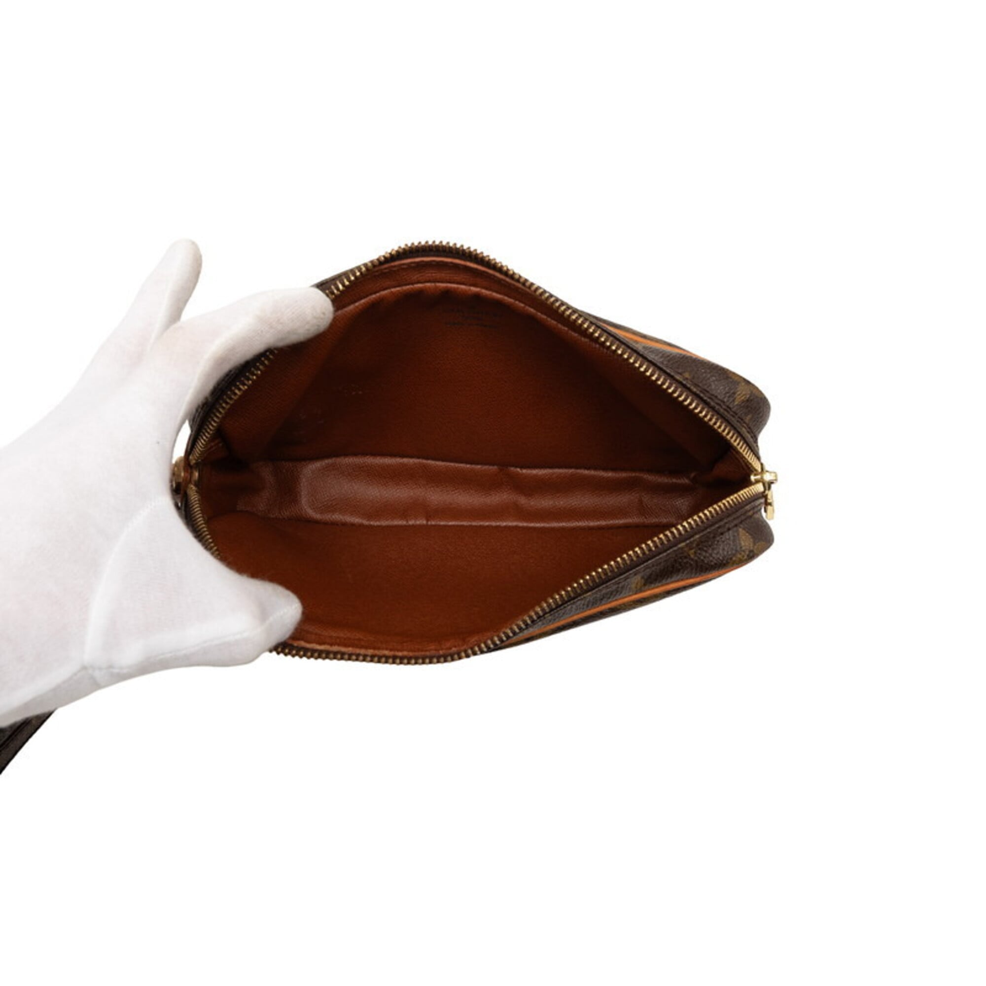 Louis Vuitton Brown Pvc Leather Clutch Bag (Pre-Owned)