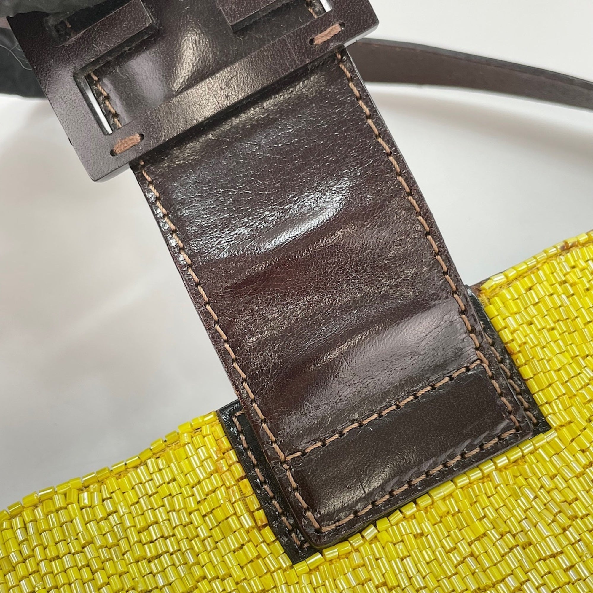 Fendi Yellow Beads Shoulder Bag (Pre-Owned)