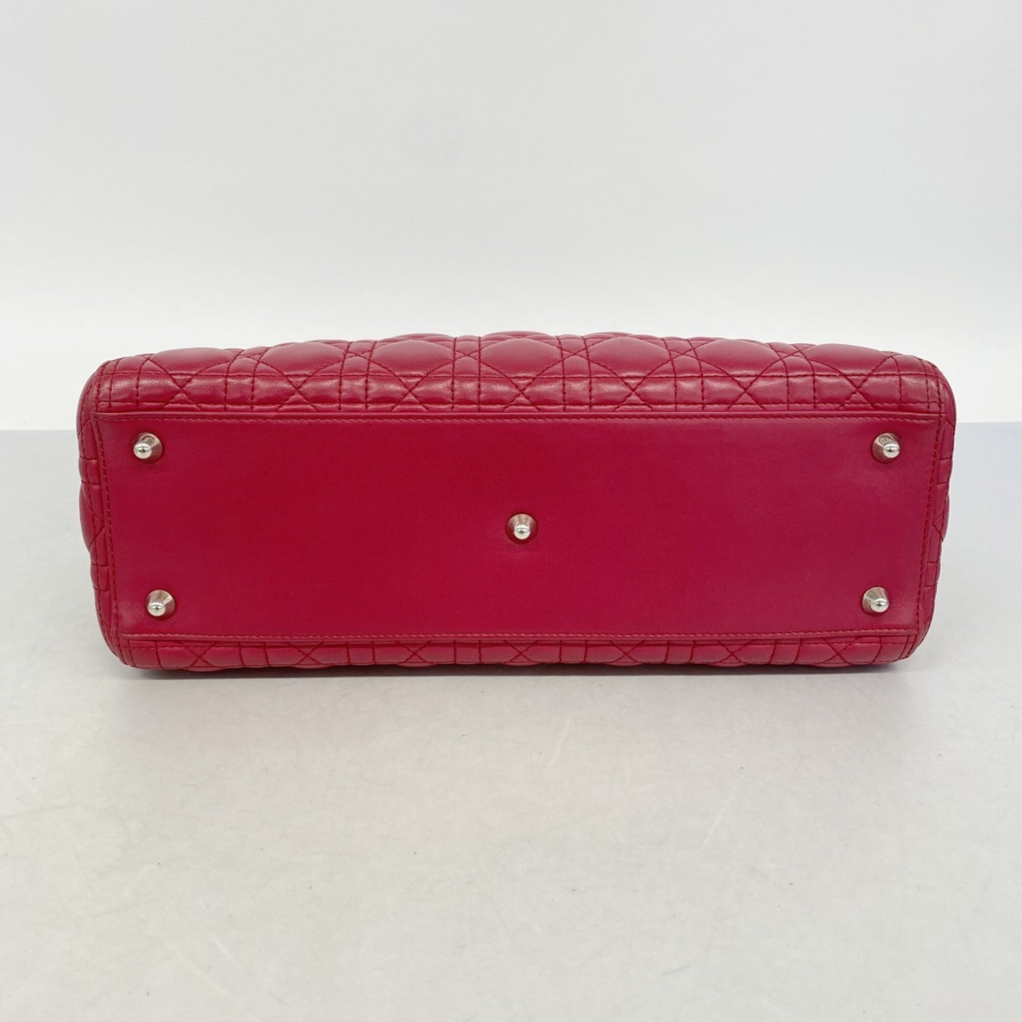 Christian Dior Red Color Leather Handbag (Pre-Owned)