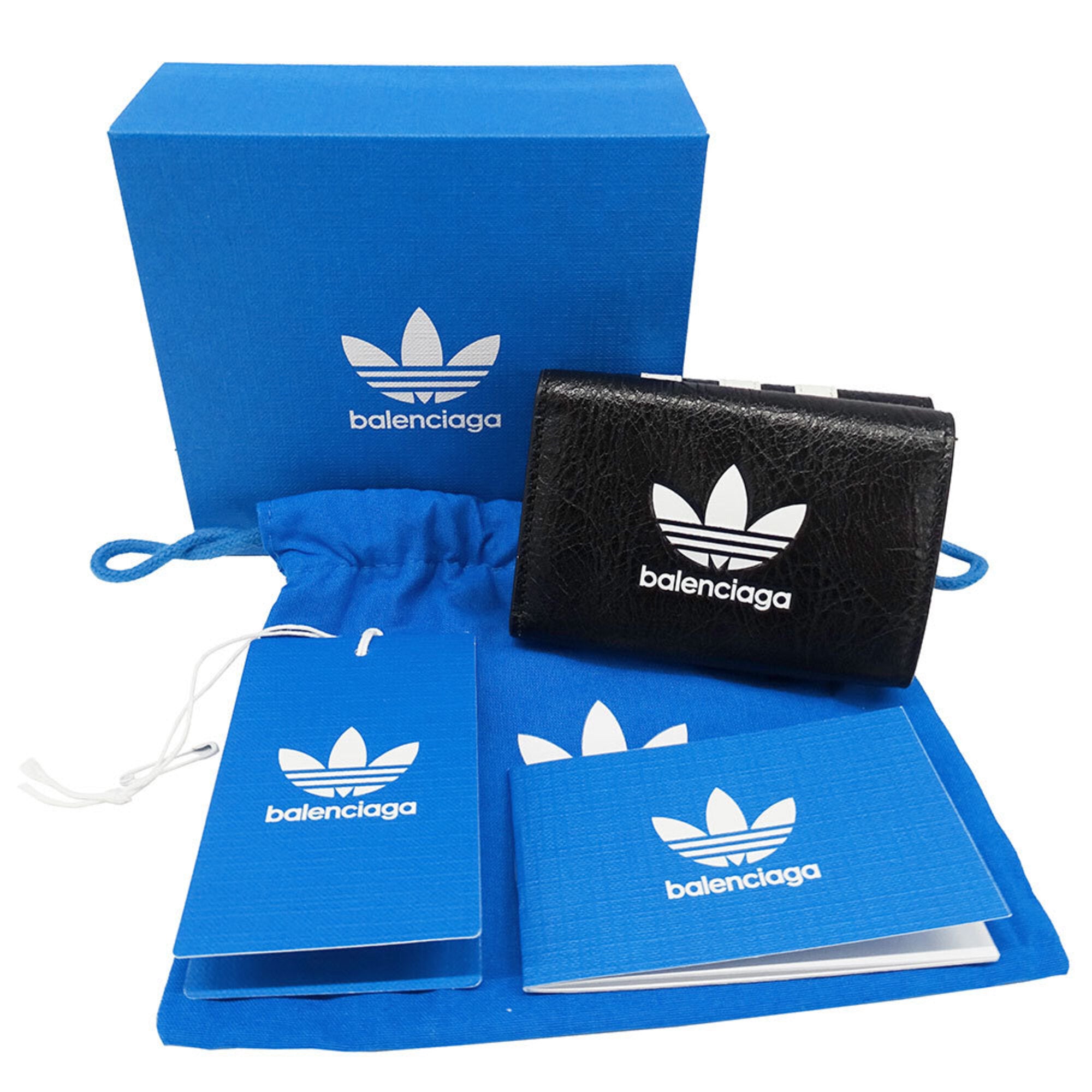 Balenciaga Black Leather Wallet (Tri-Fold) (Pre-Owned)