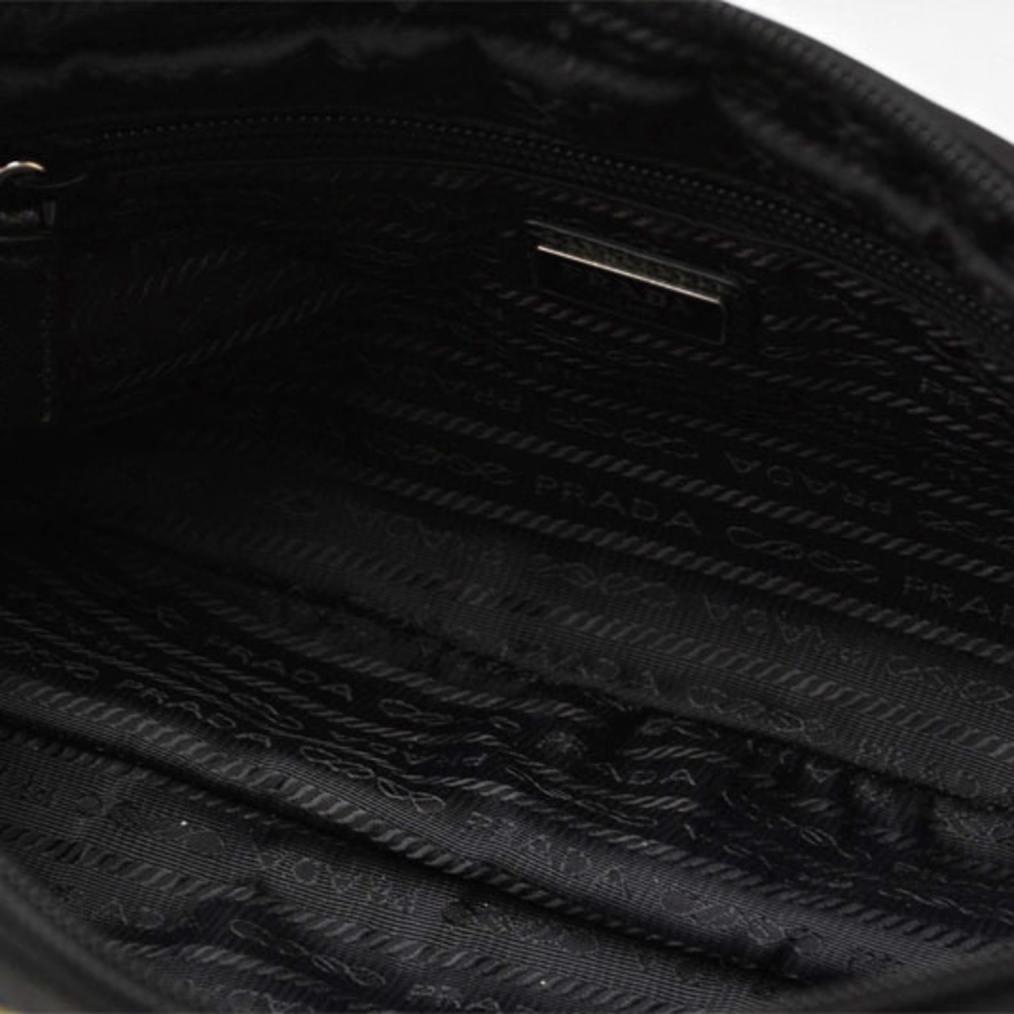 Prada Navy Black Nylon Clutch Bag (Pre-Owned)