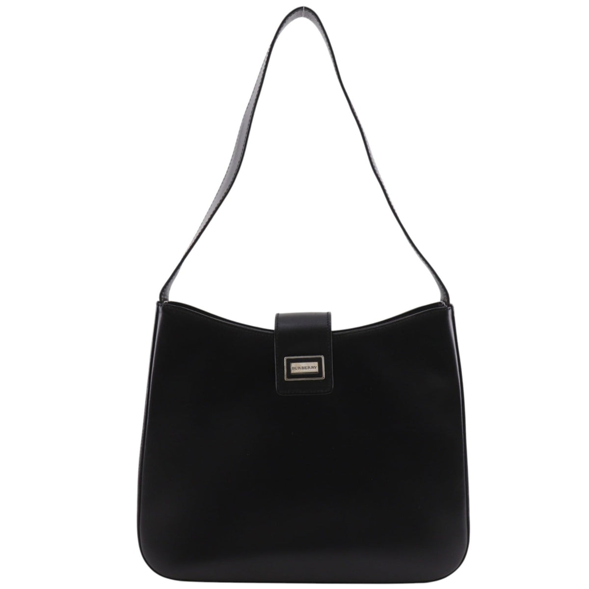 Burberry Black Leather Shoulder Bag (Pre-Owned)