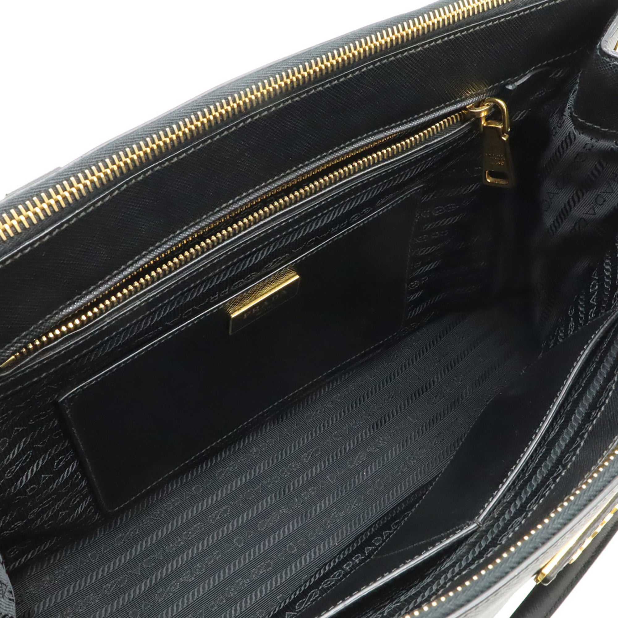 Prada Black Nero Leather Handbag Tote Bag (Pre-Owned)