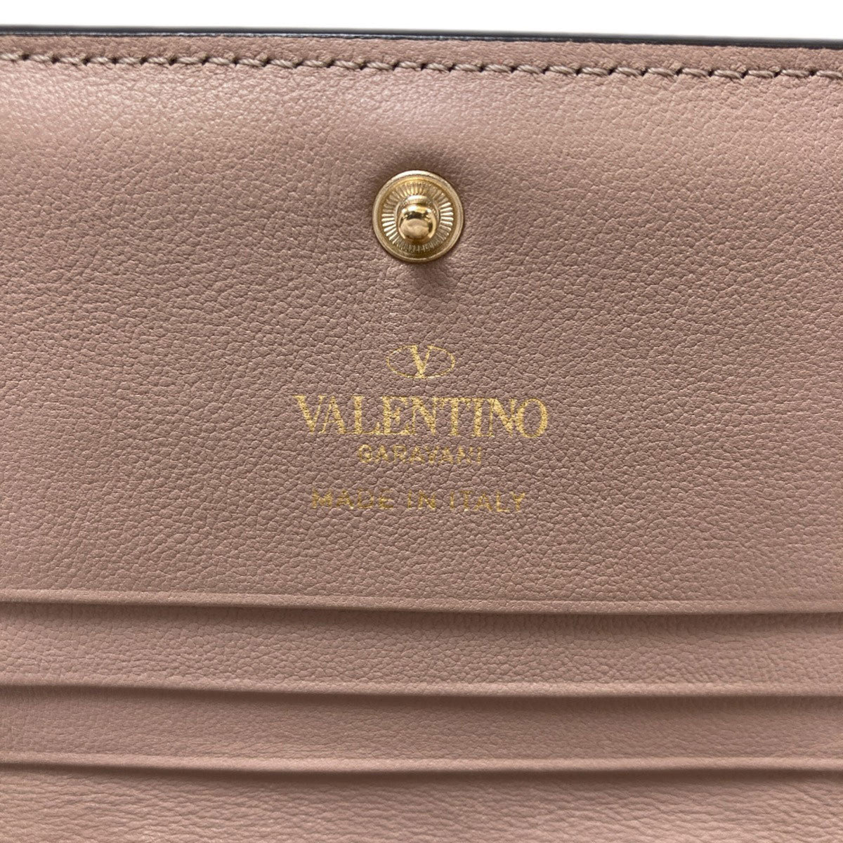 Valentino Beige Leather Wallet (Bi-Fold) (Pre-Owned)
