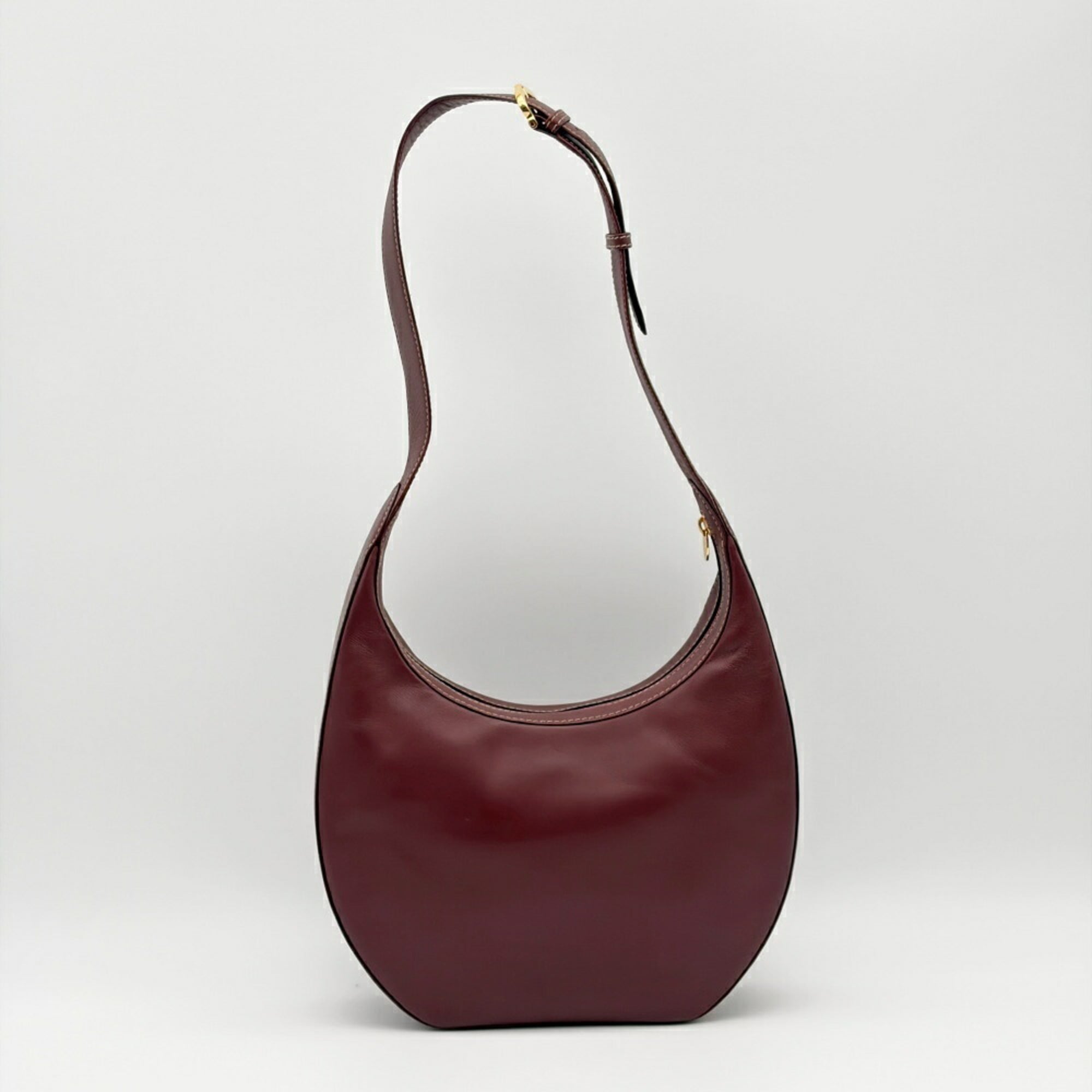 Cartier Bordeaux Leather Shoulder Bag (Pre-Owned)