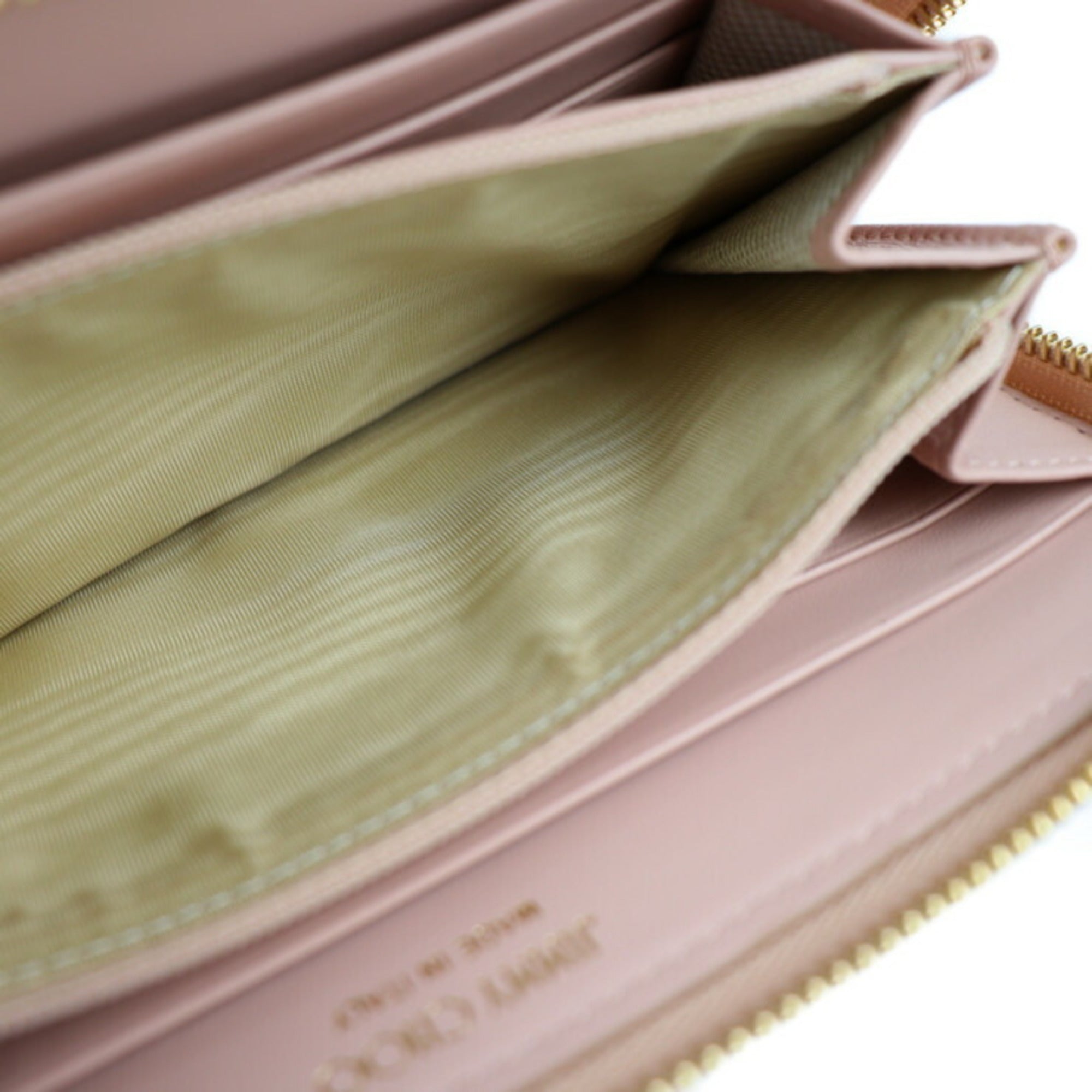 Jimmy Choo Pink Embossed Long Wallet (Bi-Fold) (Pre-Owned)