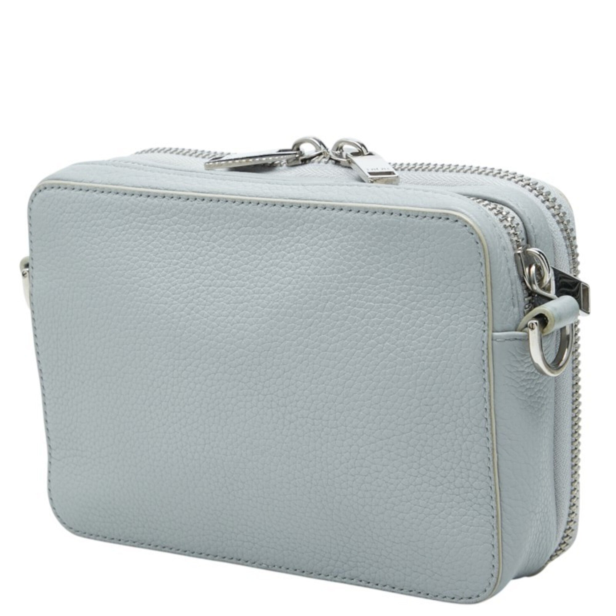 Christian Dior Gray Leather Messenger Bag Shoulder Bag (Pre-Owned)