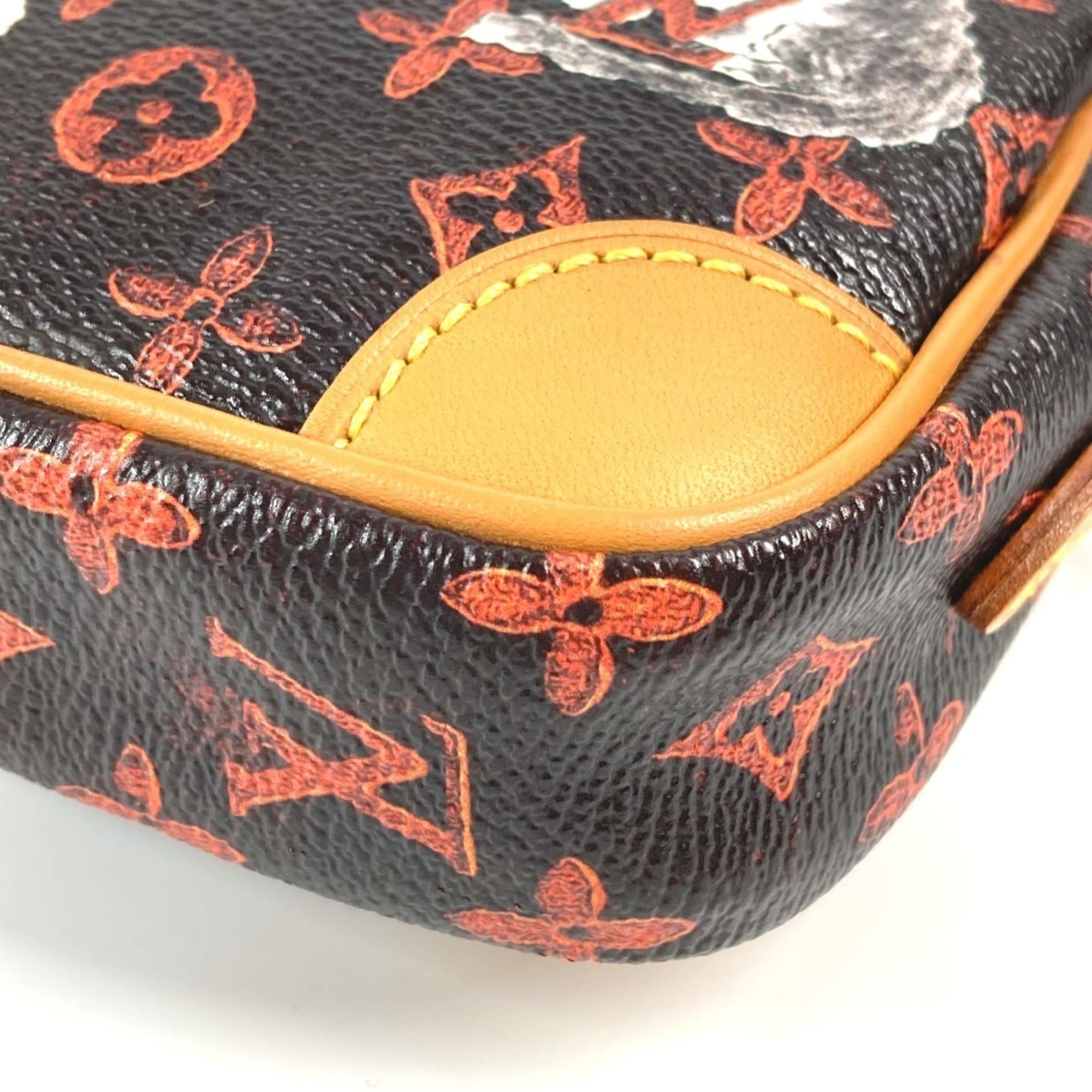 Louis Vuitton Brown Monogram Orange Monogram Pochette Shoulder Bag (Pre-Owned)
