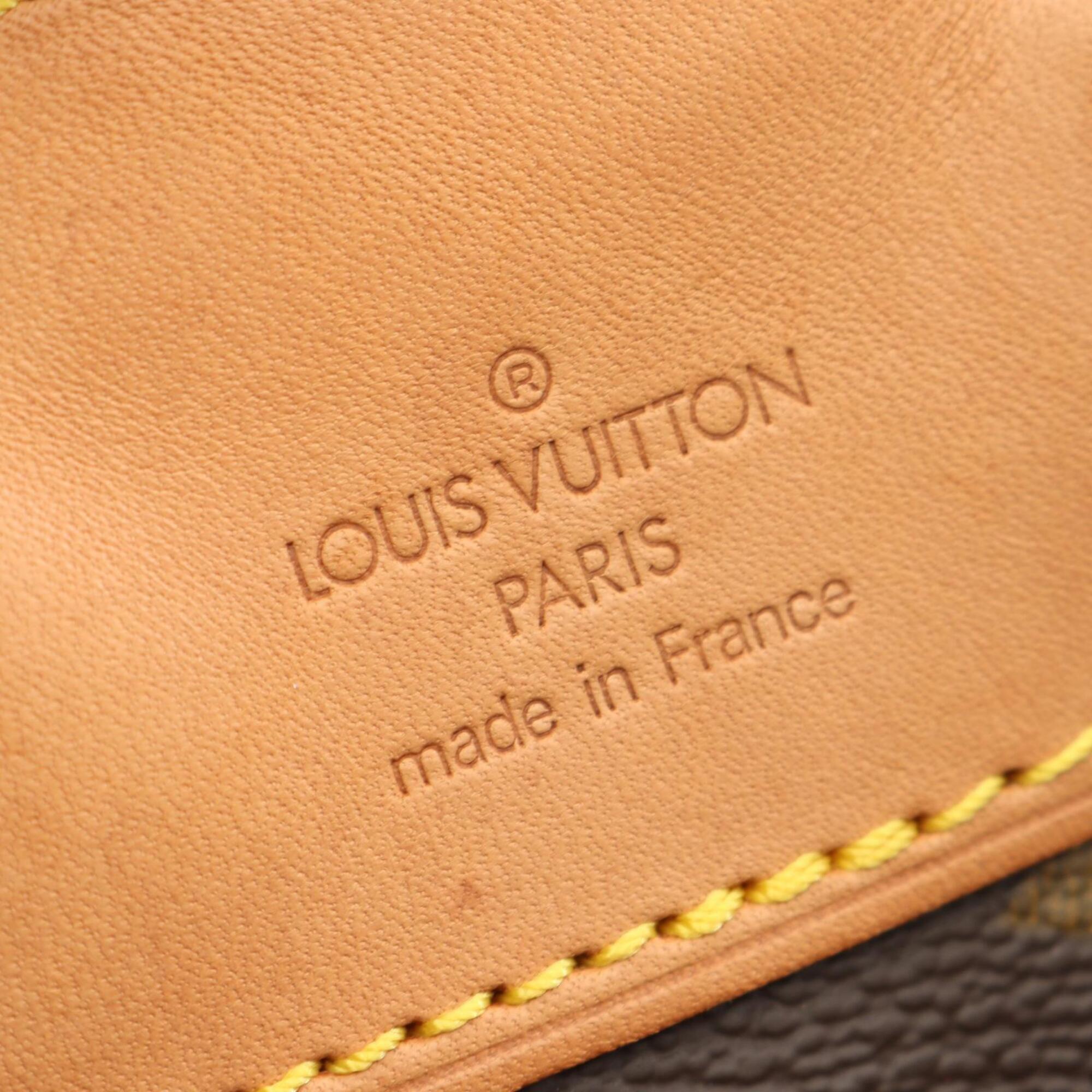 Louis Vuitton Brown Coated Canvas Leather Backpack Handbag (Pre-Owned)