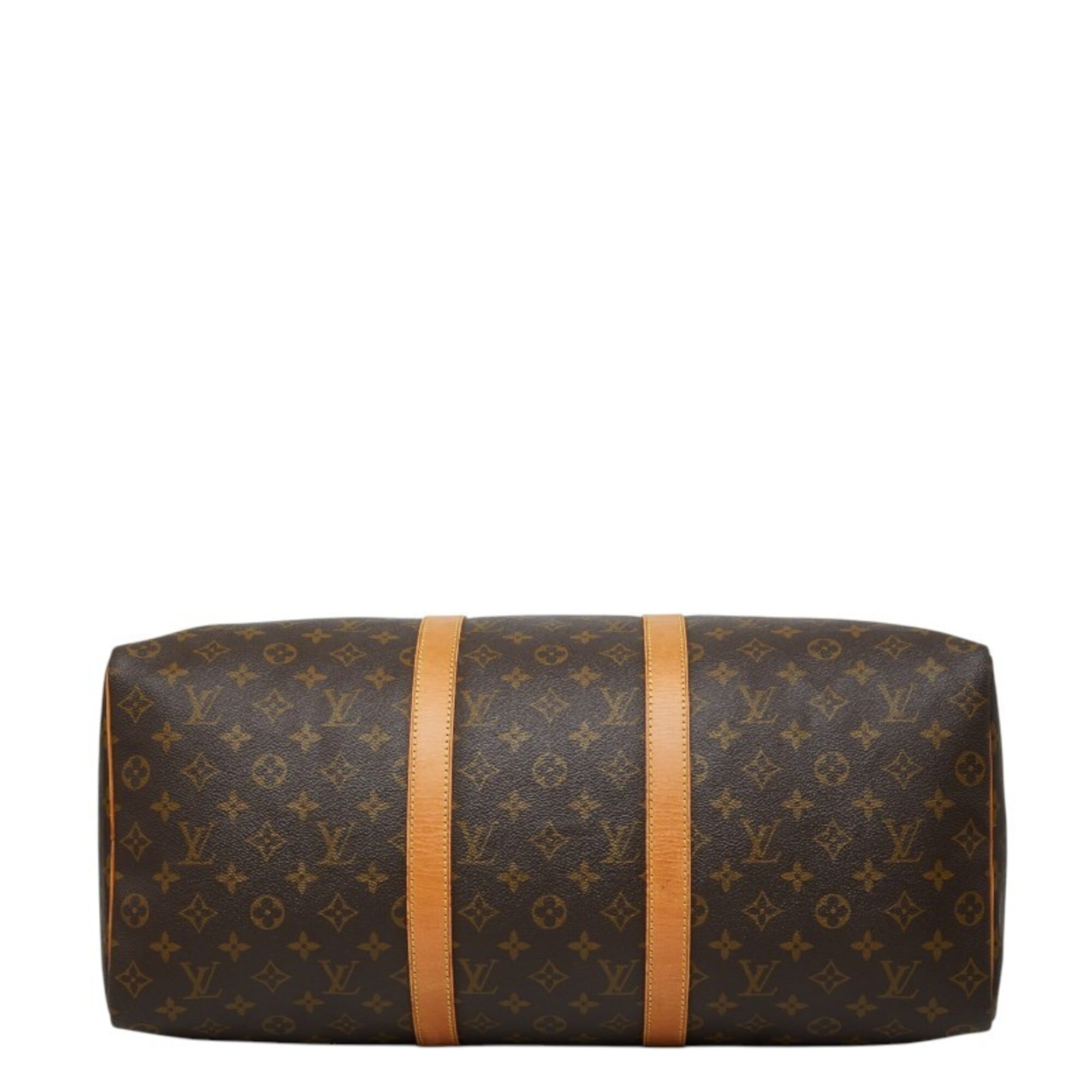 Louis Vuitton Brown Pvc Leather Boston Bag (Pre-Owned)
