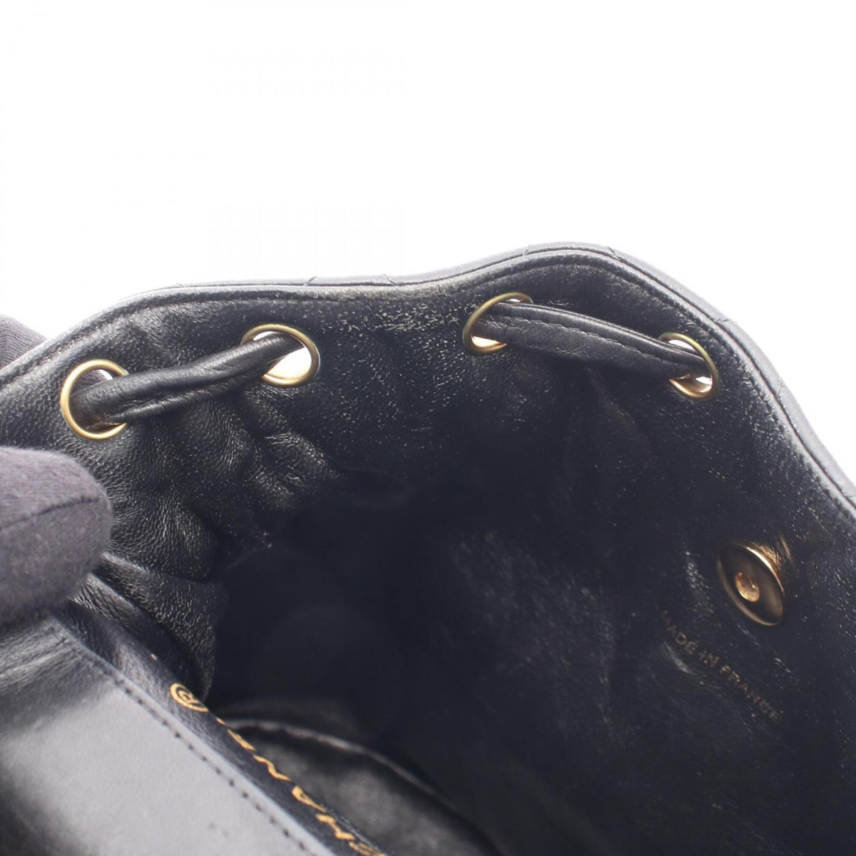 Chanel Black Leather Backpack Handbag (Pre-Owned)