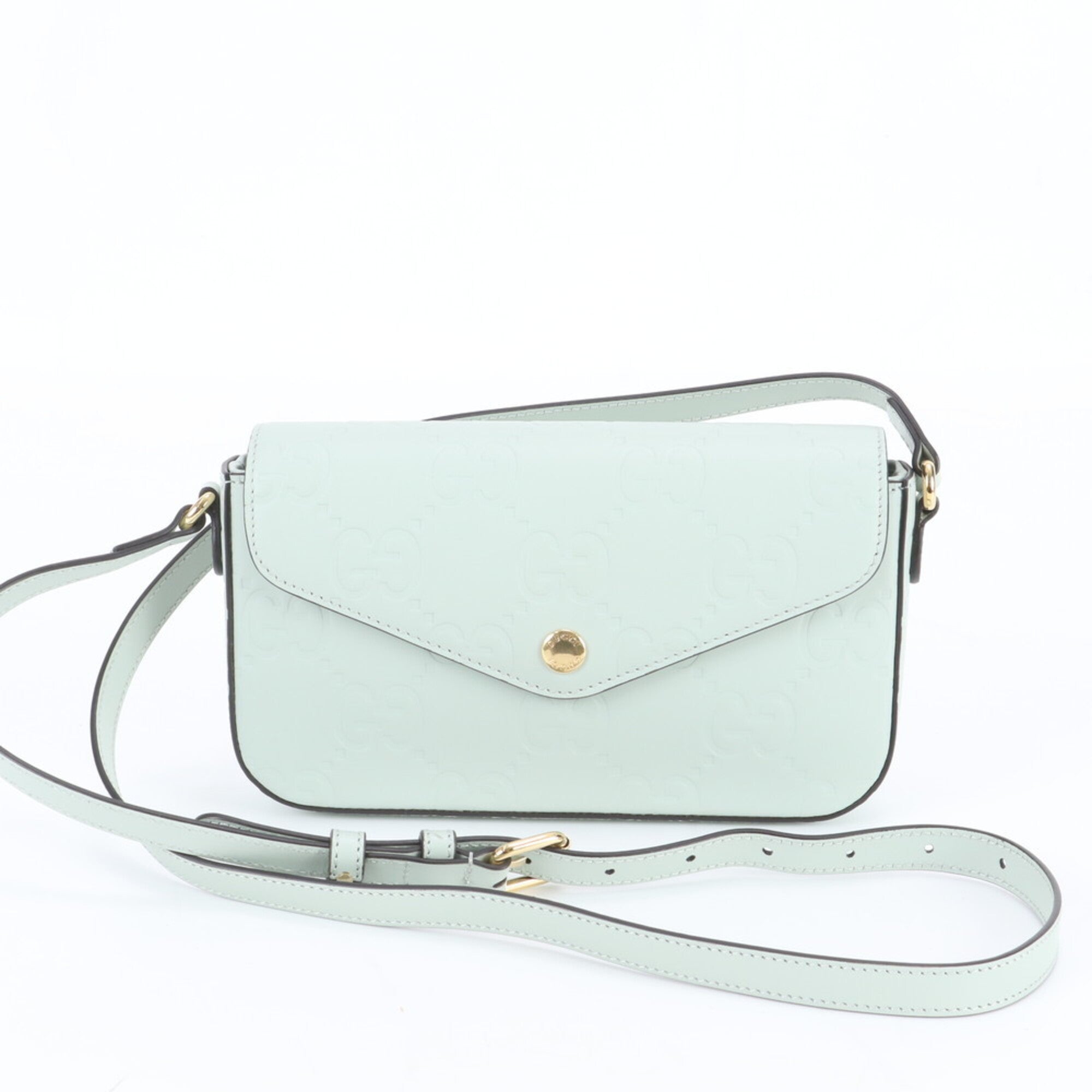 Gucci Emerald Green Leather Shoulder Bag Tote Bag (Pre-Owned)