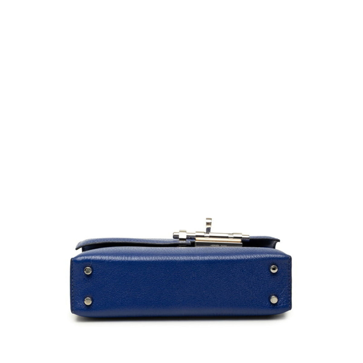 Hermes Blue Chevre Leather Shoulder Bag (Pre-Owned)