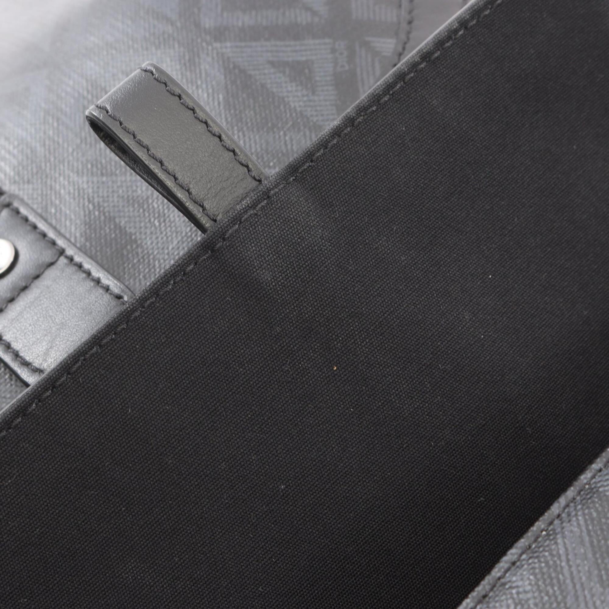 Christian Dior Black Coated Canvas Leather Backpack (Pre-Owned)