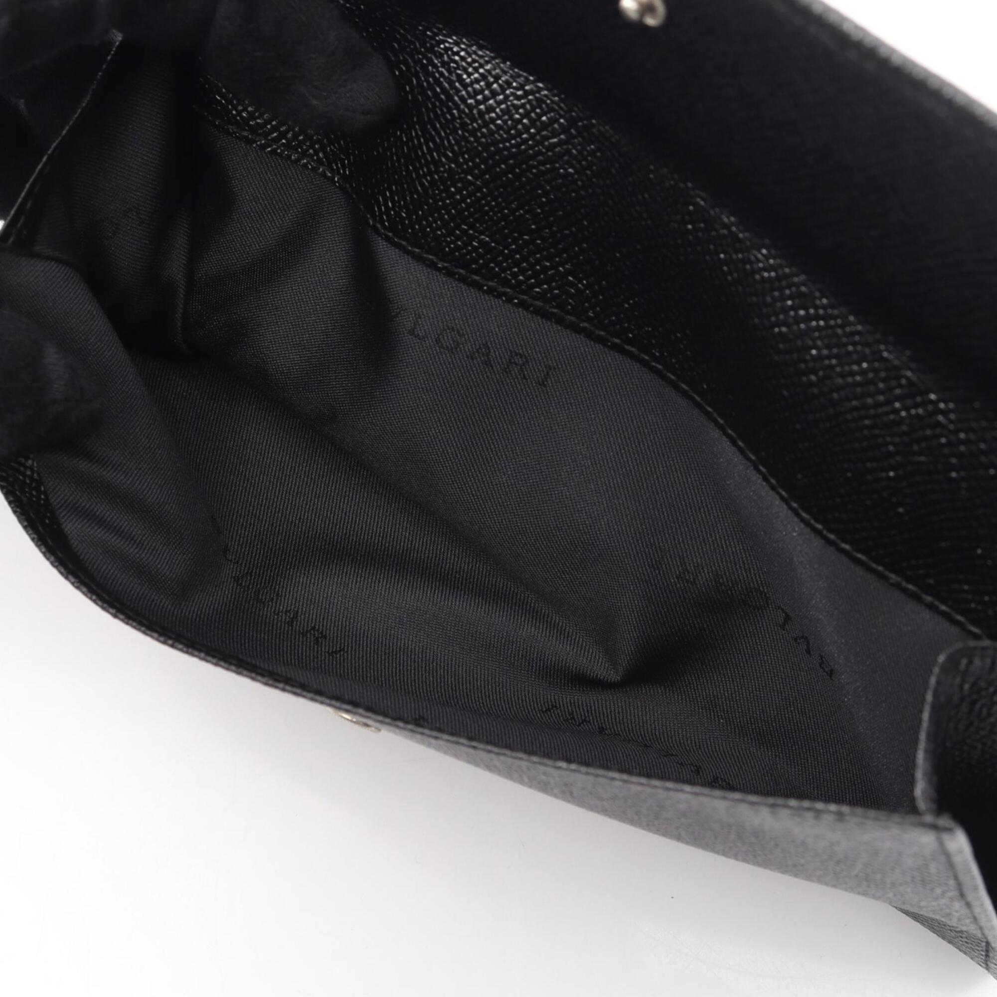 Bvlgari Black Leather Wallet (Tri-Fold) (Pre-Owned)
