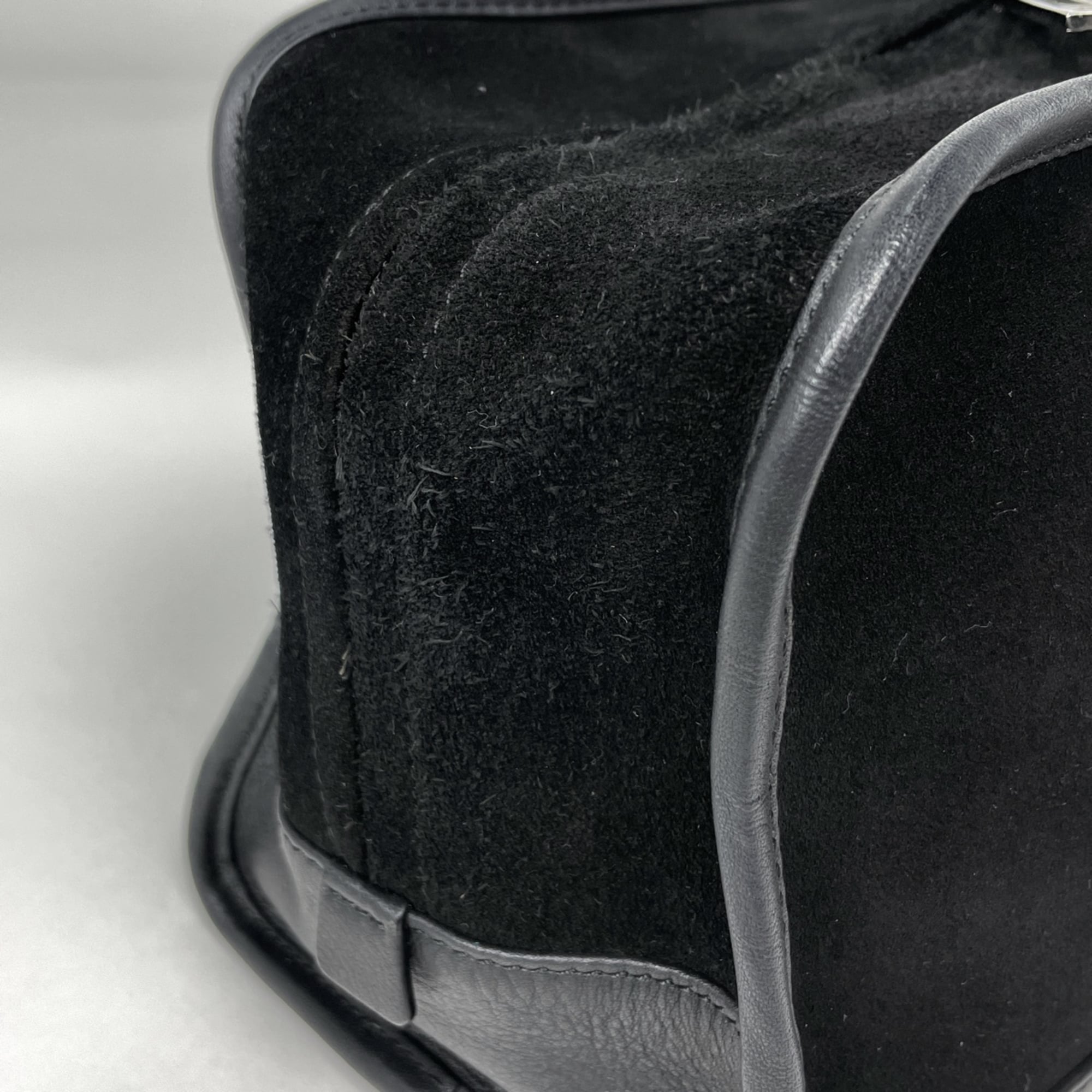 Loewe Black Suede Leather Handbag (Pre-Owned)
