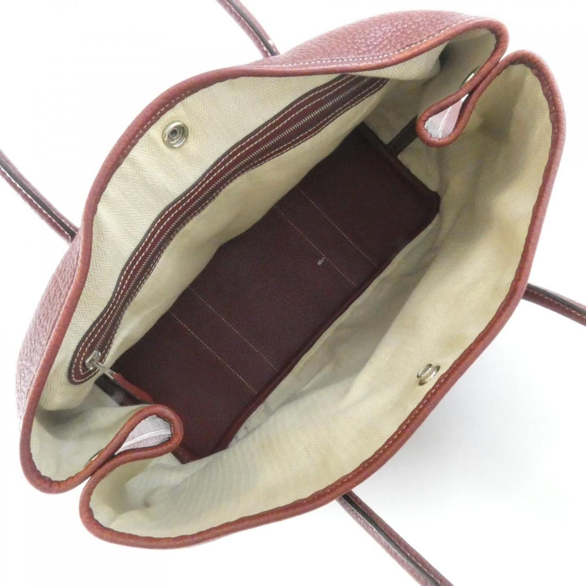 Hermes Garden Rouge H Negonda Leather Handbag (Pre-Owned)