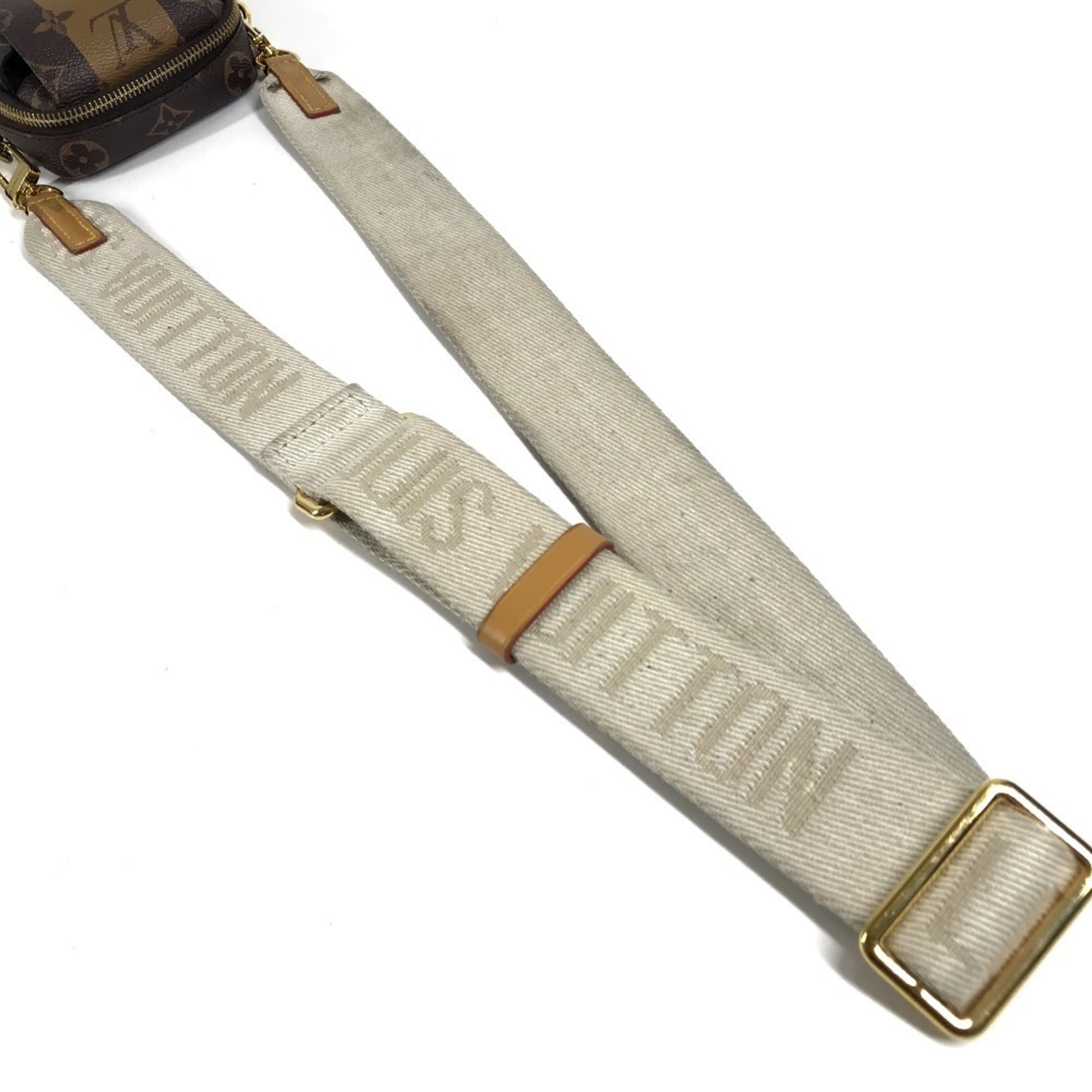Louis Vuitton Beige Brown Monogram Canvas Pochette Shoulder Bag (Pre-Owned)