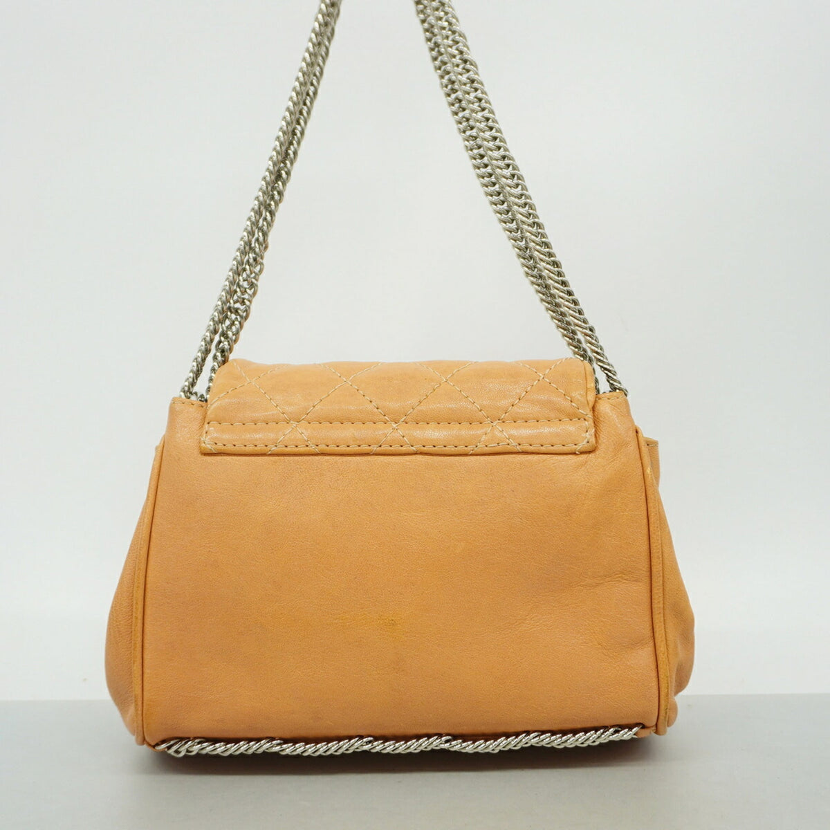 Chanel Pink Beige Leather Shoulder Bag (Pre-Owned)