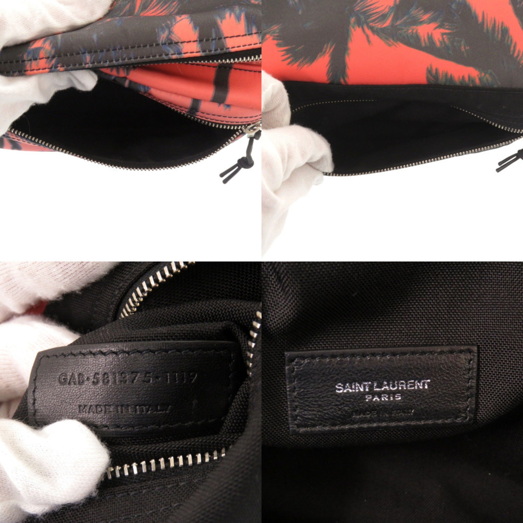 Saint Laurent Orange Pink Nylon Fanny Pack (Pre-Owned)