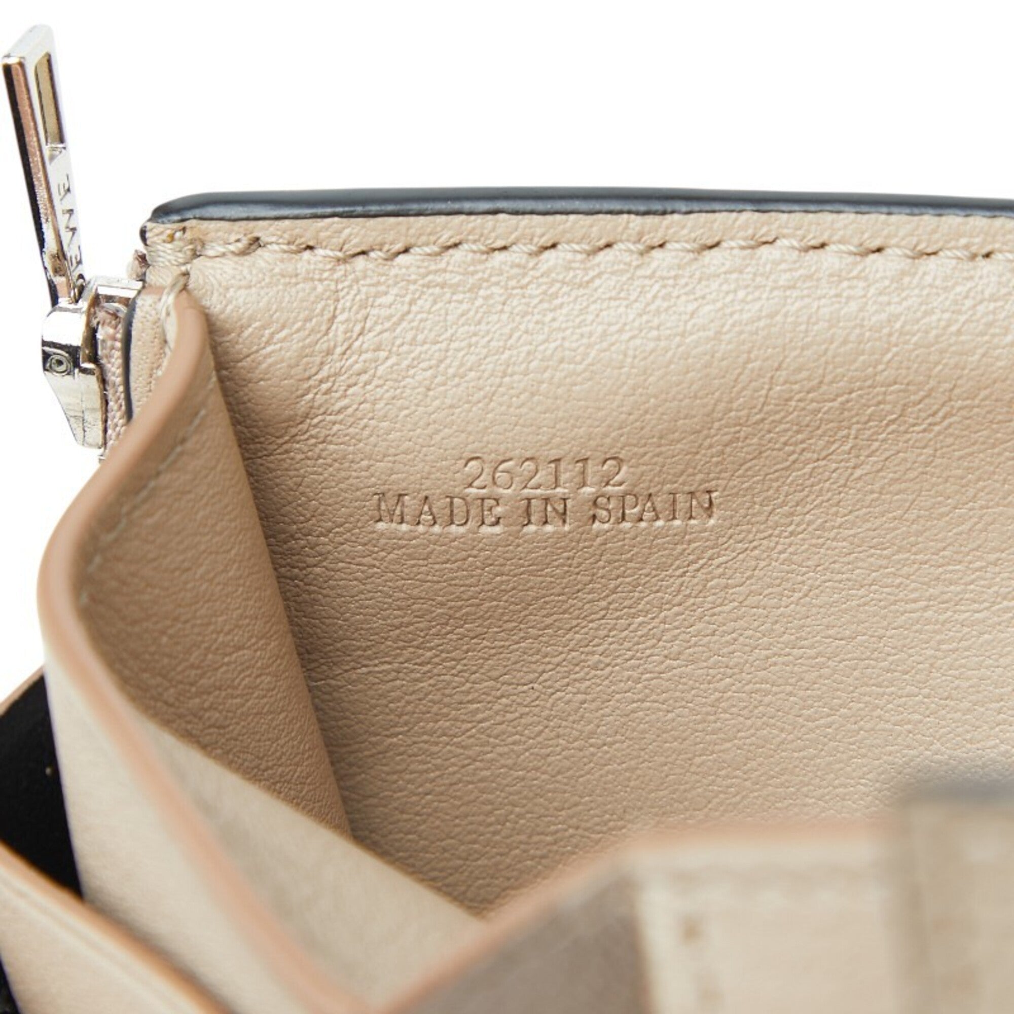 Loewe Beige Leather Wallet (Tri-Fold) (Pre-Owned)