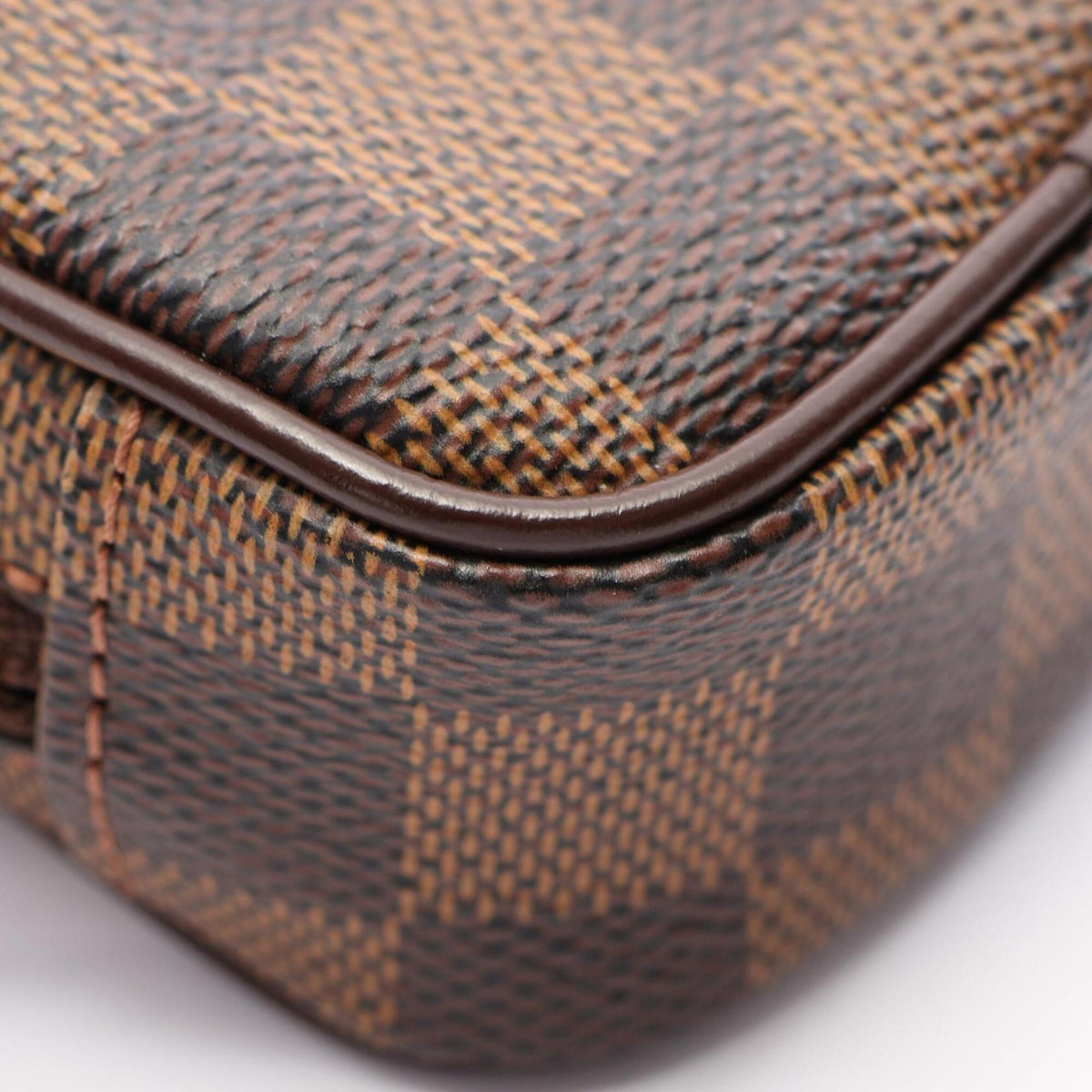 Louis Vuitton Brown Damier Canvas Damier Canvas Leather Pvc Pouch (Pre-Owned)
