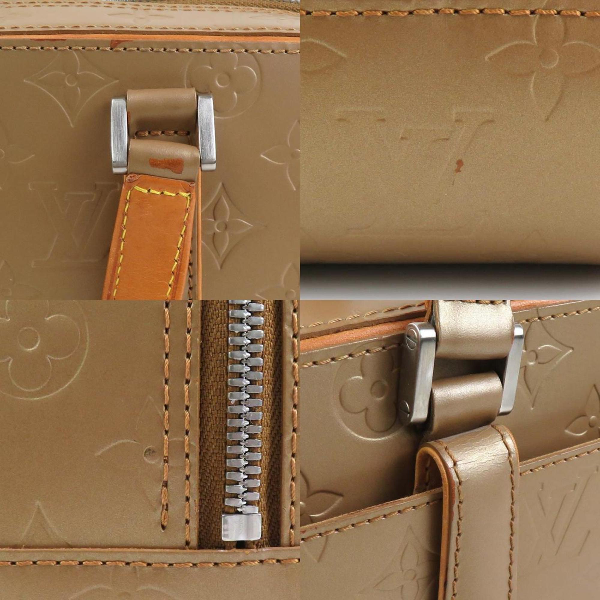 Louis Vuitton Gold Brown Monogram Mat Handbag (Pre-Owned)