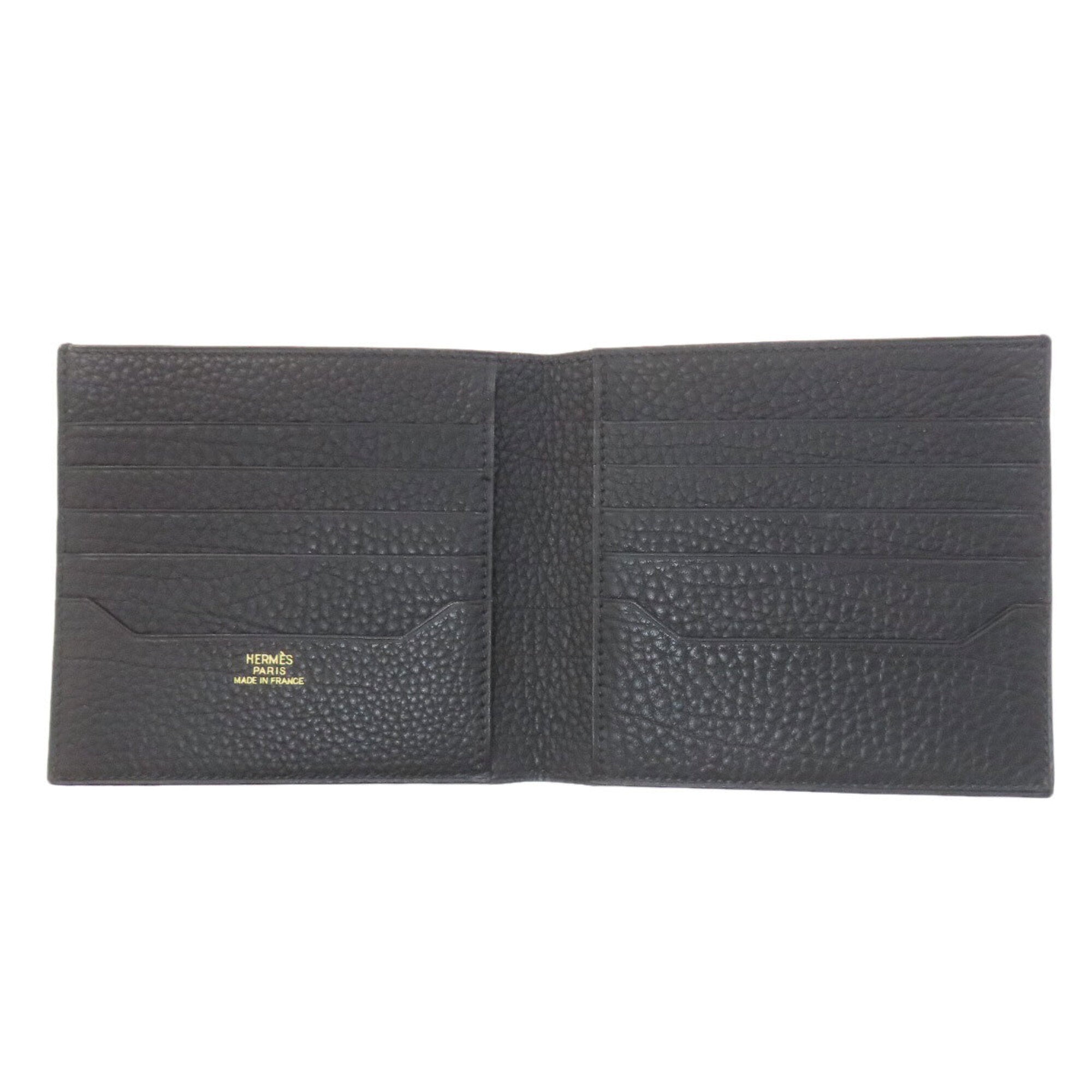 Hermes Mc2 Black Leather Wallet (Bi-Fold) (Pre-Owned)