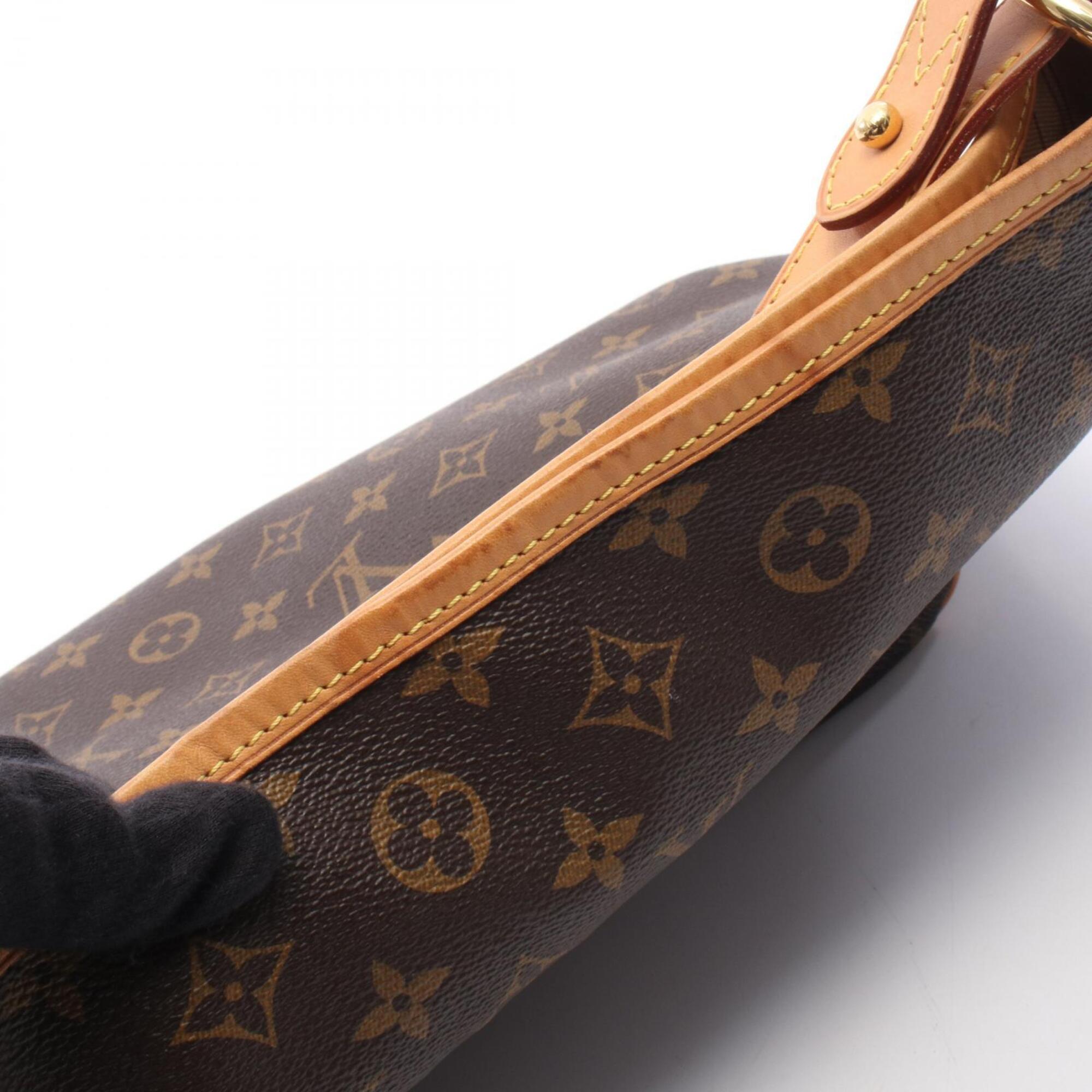 Louis Vuitton Brown Coated Canvas Leather Handbag Shoulder Bag (Pre-Owned)