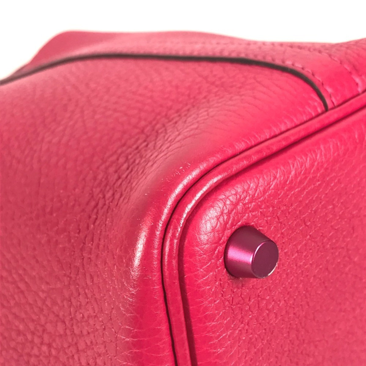 Hermes Pink Taurillon Clemence Leather Handbag (Pre-Owned)