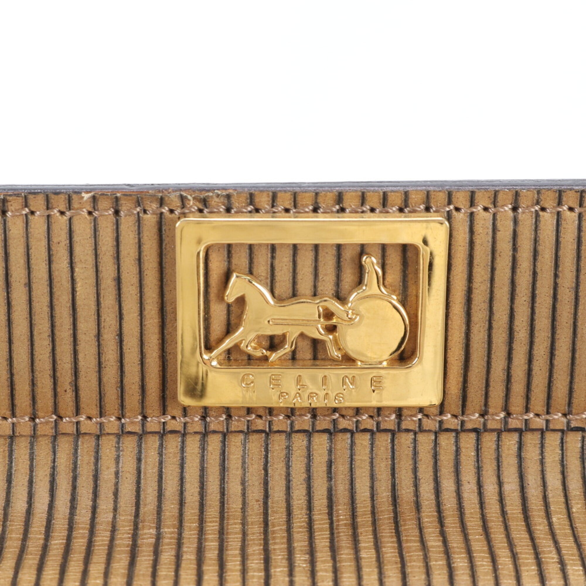 Celine Light Brown Leather Handbag Shoulder Bag (Pre-Owned)