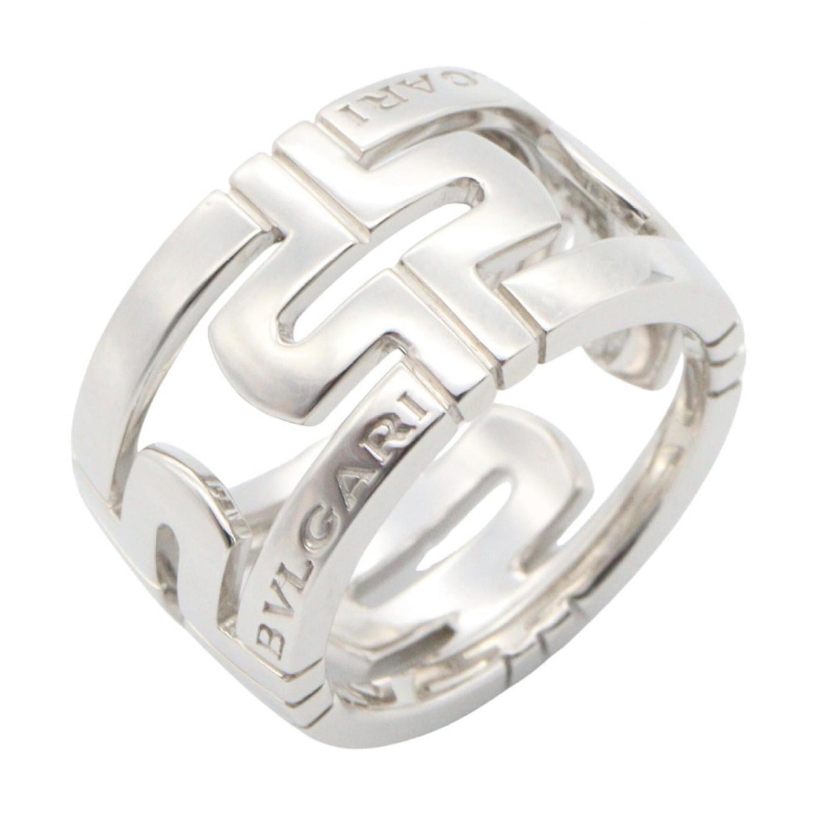 Bvlgari Silver White Gold (18K) Band Ring (Pre-Owned)