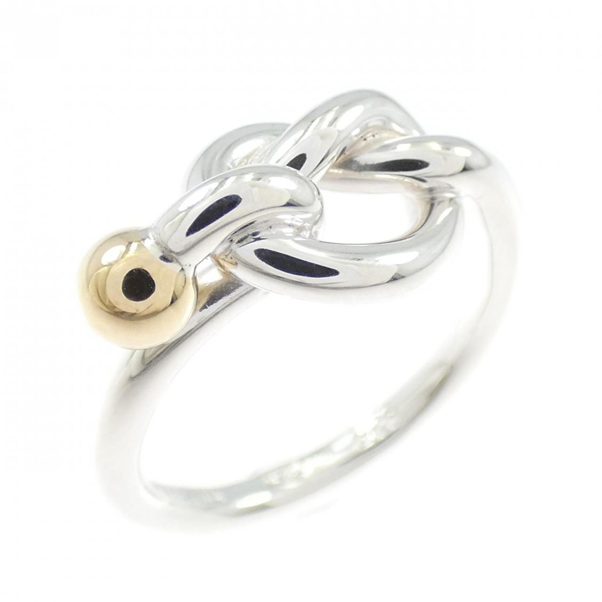 Tiffany Gold Silver Yellow Gold (18K) Silver 925 Band Ring (Pre-Owned)