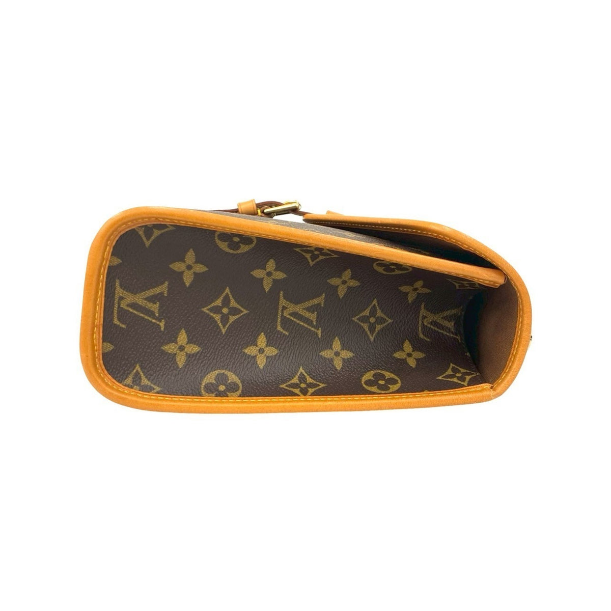 Louis Vuitton Brown Leather Pvc Handbag Shoulder Bag (Pre-Owned)